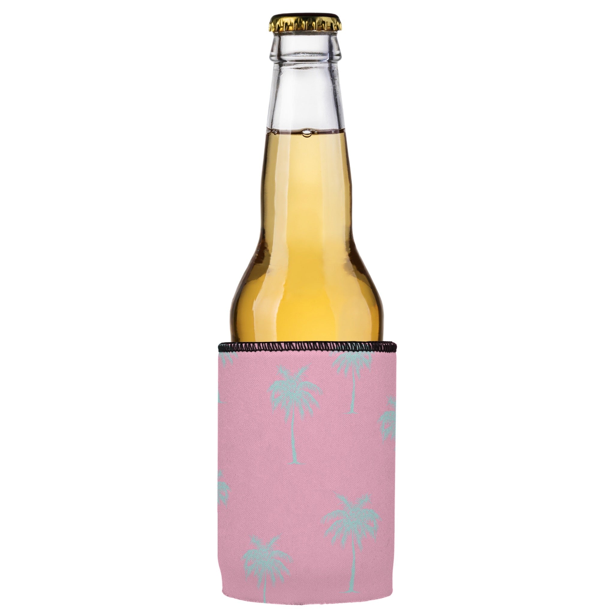 Stubbyz Palm Trees Aqua Pink Stubby Cooler 2-Pack