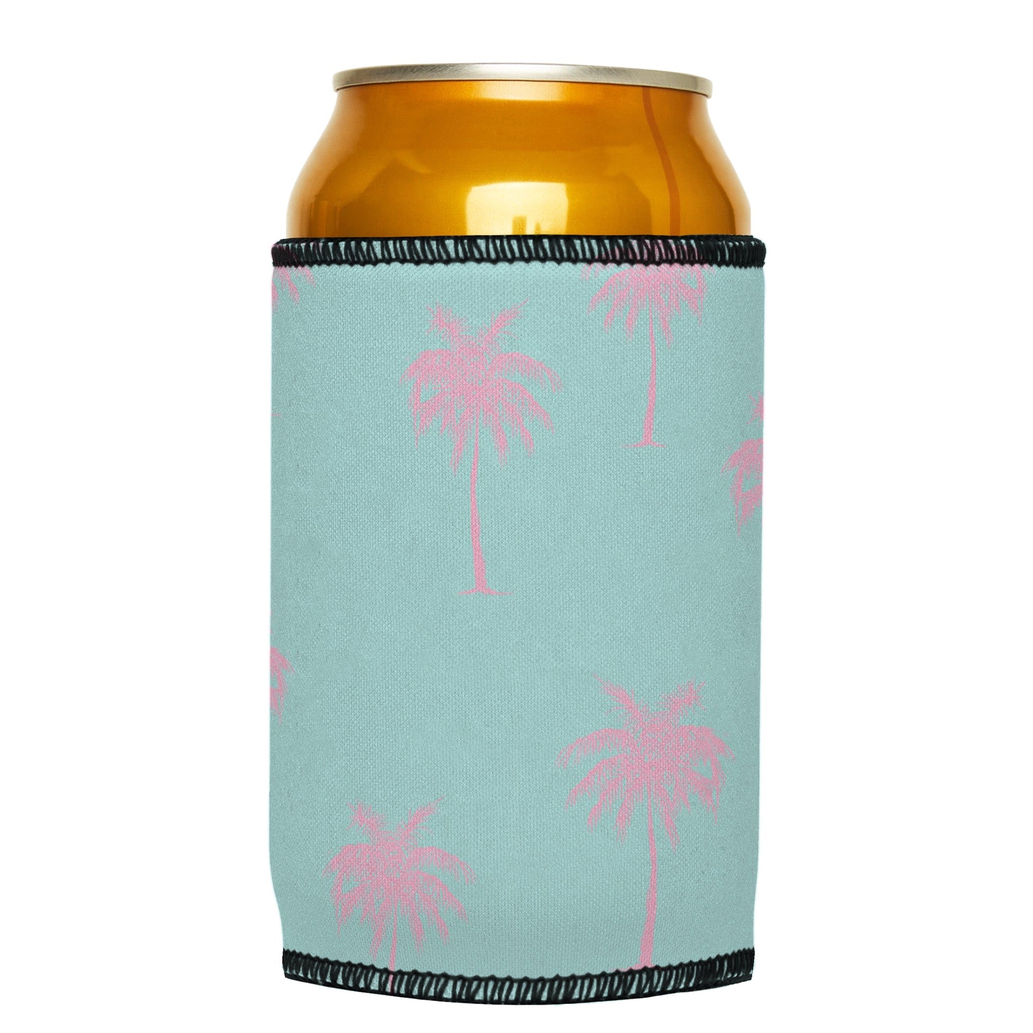 Stubbyz Palm Trees Pink Aqua Stubby Cooler 3-Pack