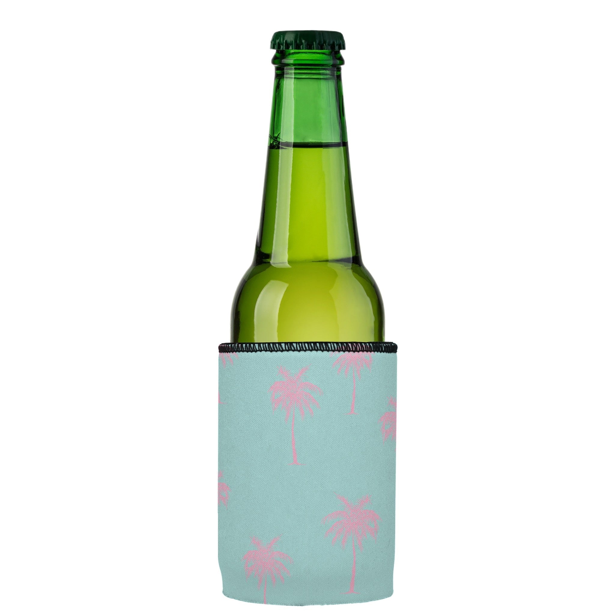 Stubbyz Palm Trees Pink Aqua Stubby Cooler 3-Pack