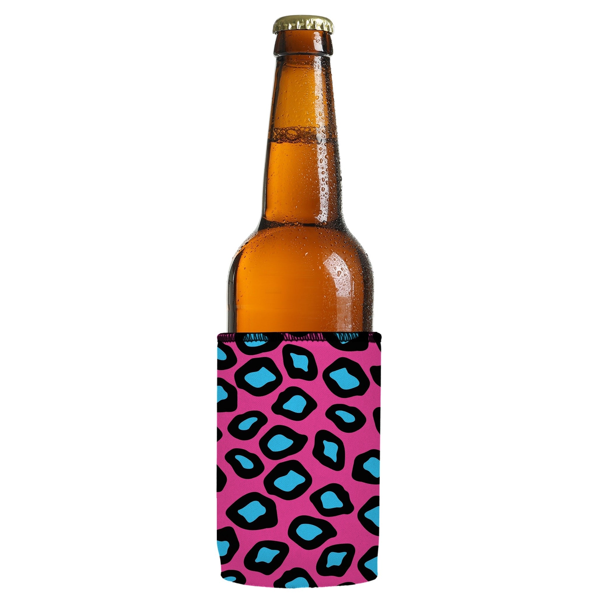 Stubbyz Pink Leopard Print Stubby Cooler 2-Pack