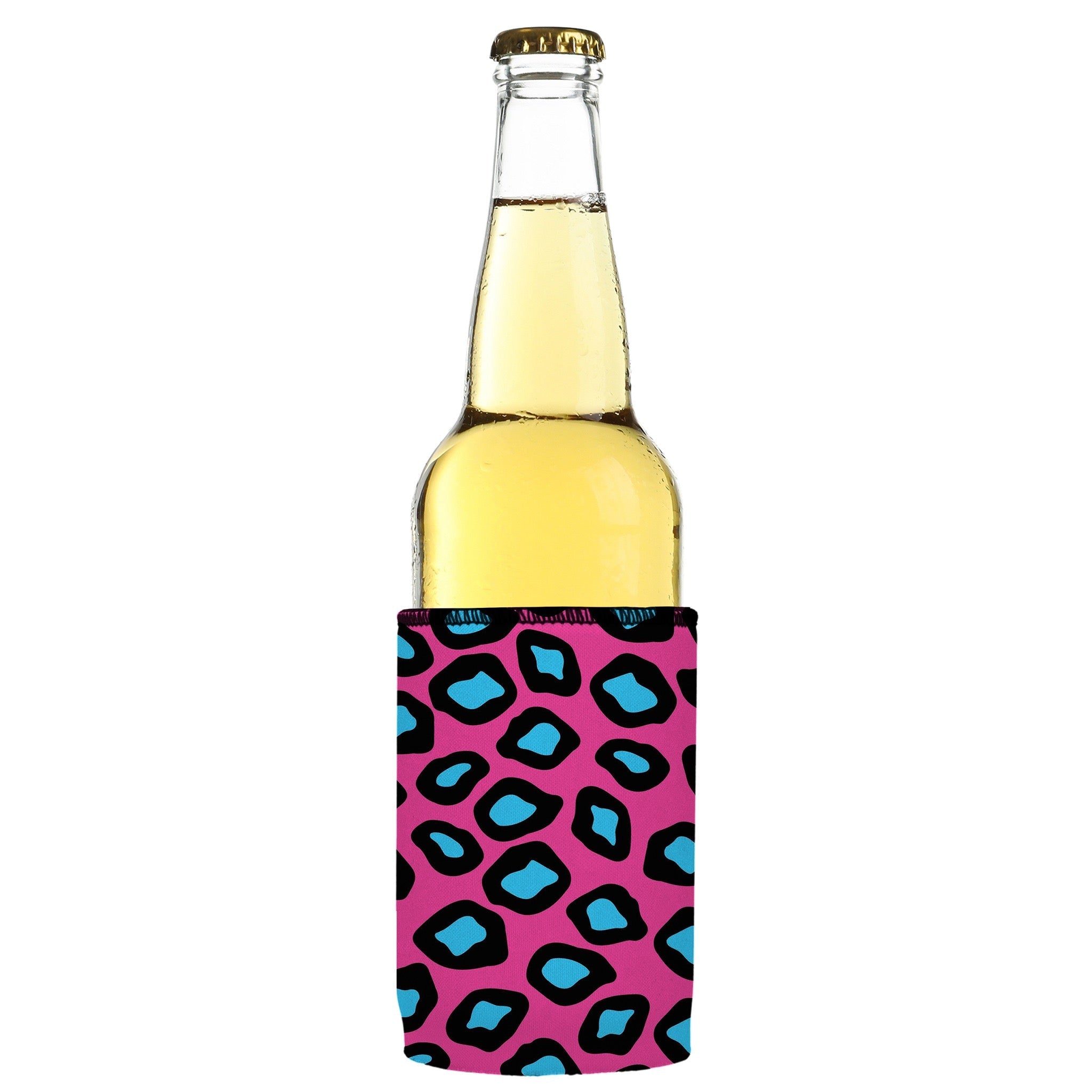 Stubbyz Pink Leopard Print Stubby Cooler 2-Pack
