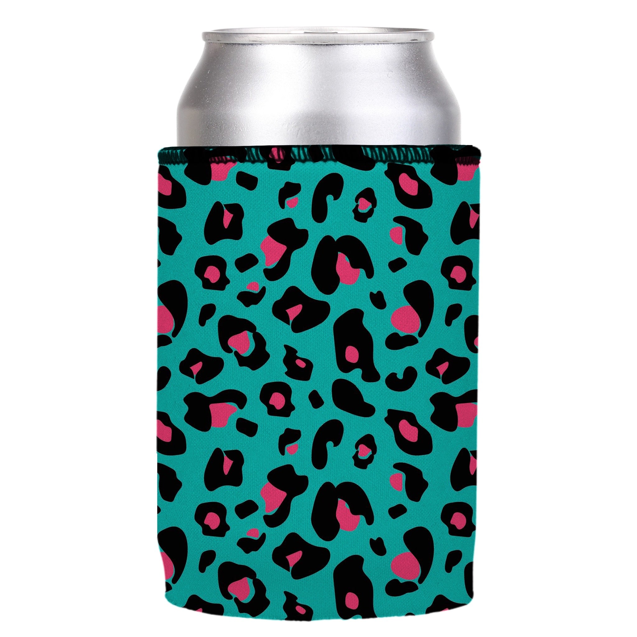 Stubbyz Teal Leopard Pattern Stubby Cooler