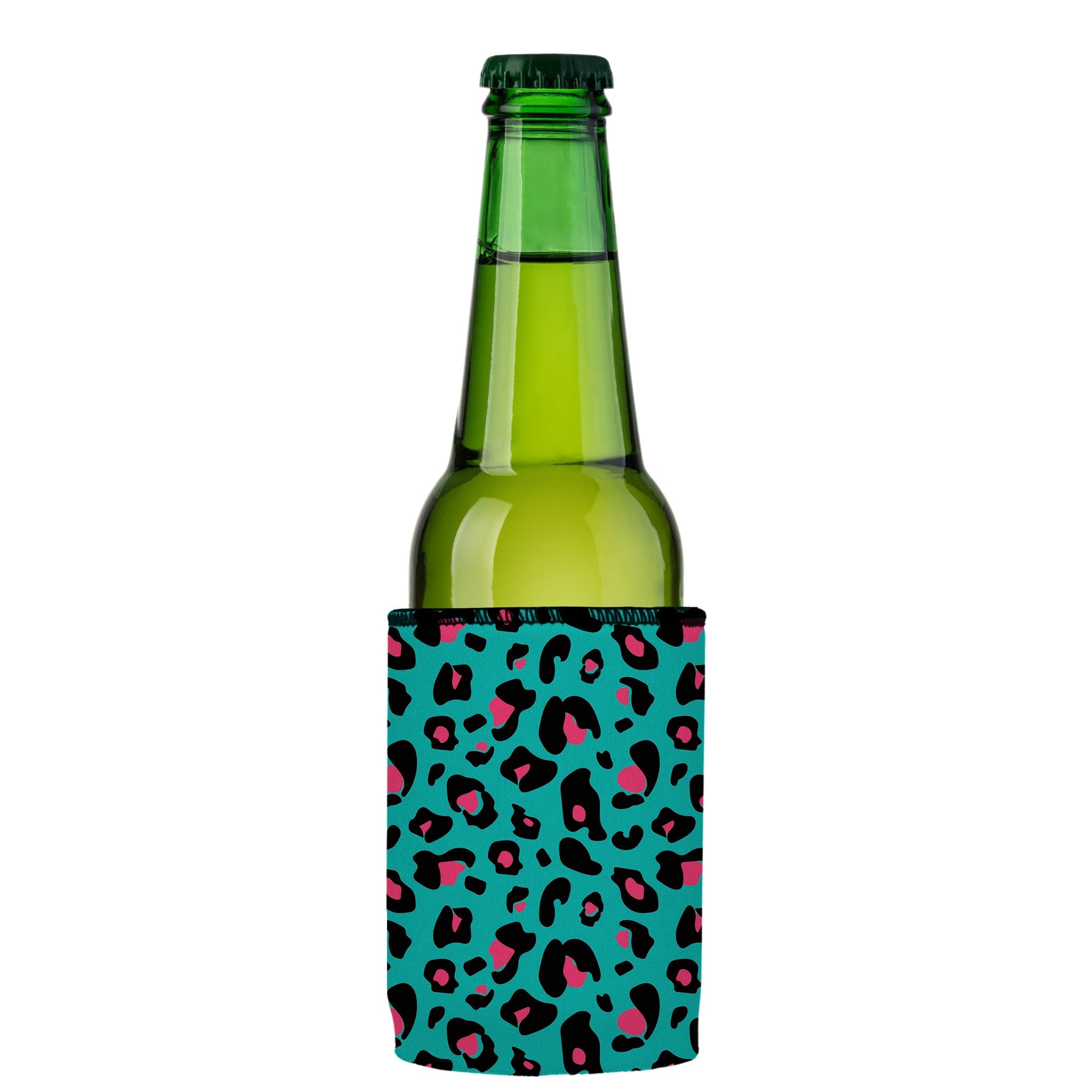 Stubbyz Teal Leopard Pattern Stubby Cooler