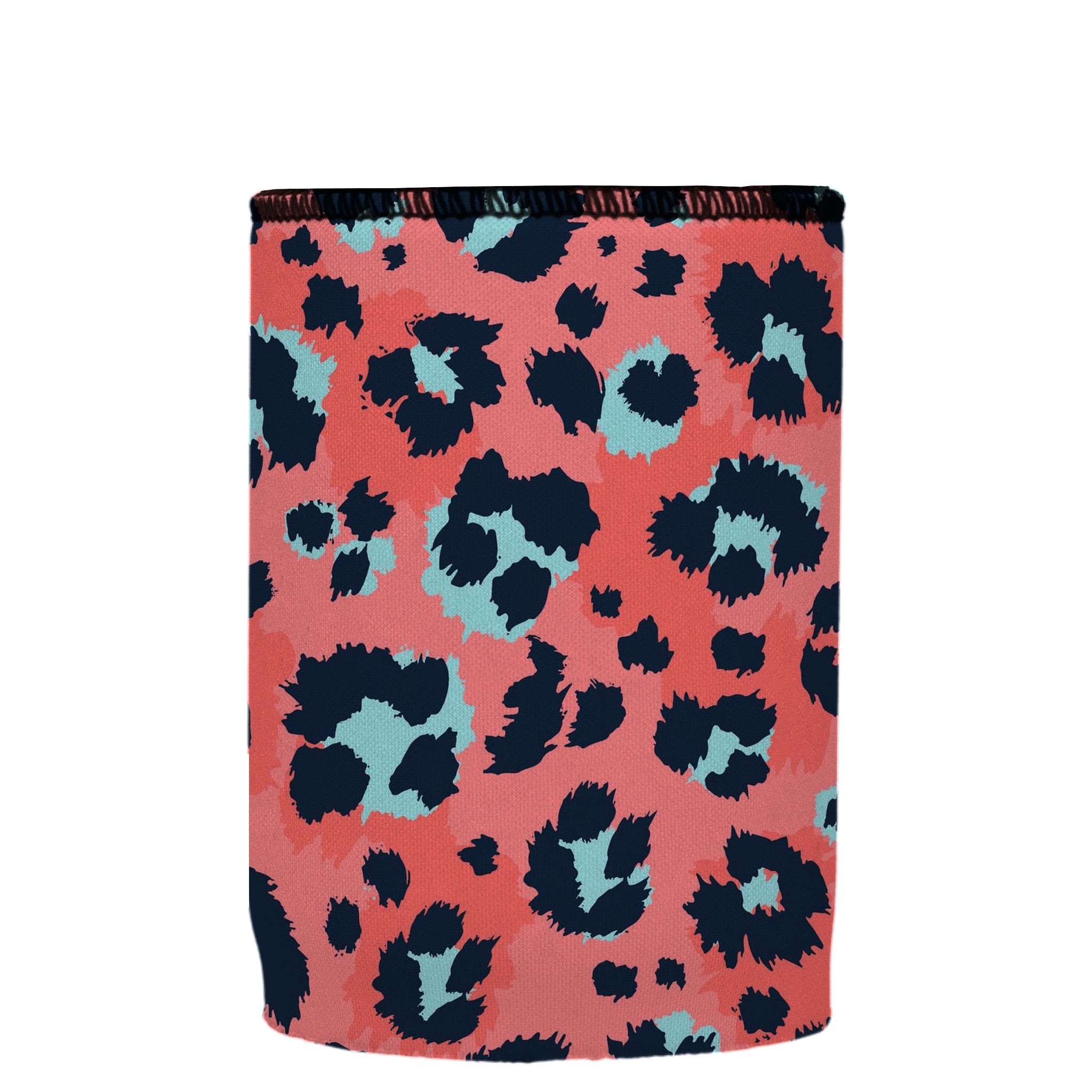 Stubbyz Coral Leopard Print Stubby Cooler 2-Pack
