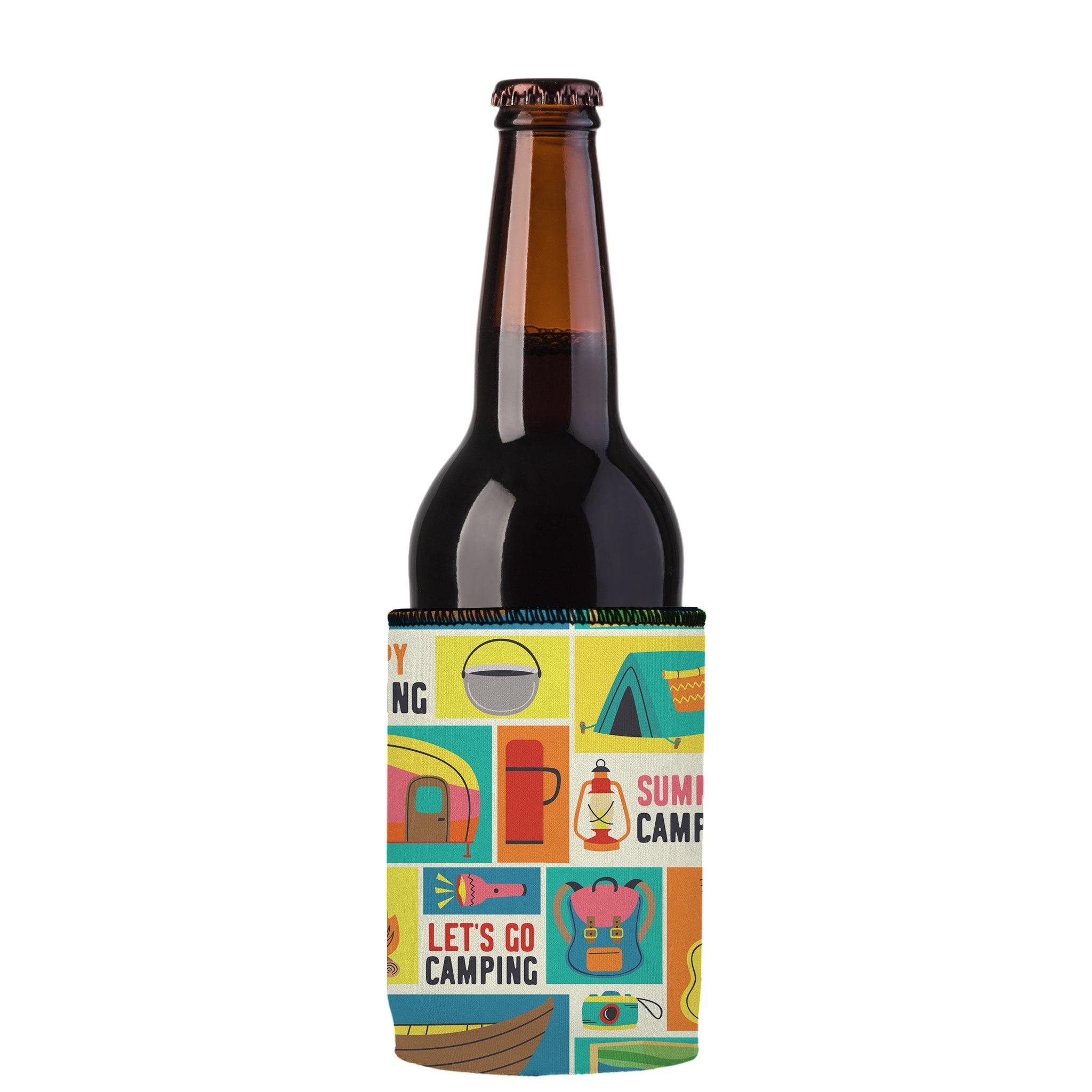 Stubbyz Happy Camping Stubby Cooler 2-Pack