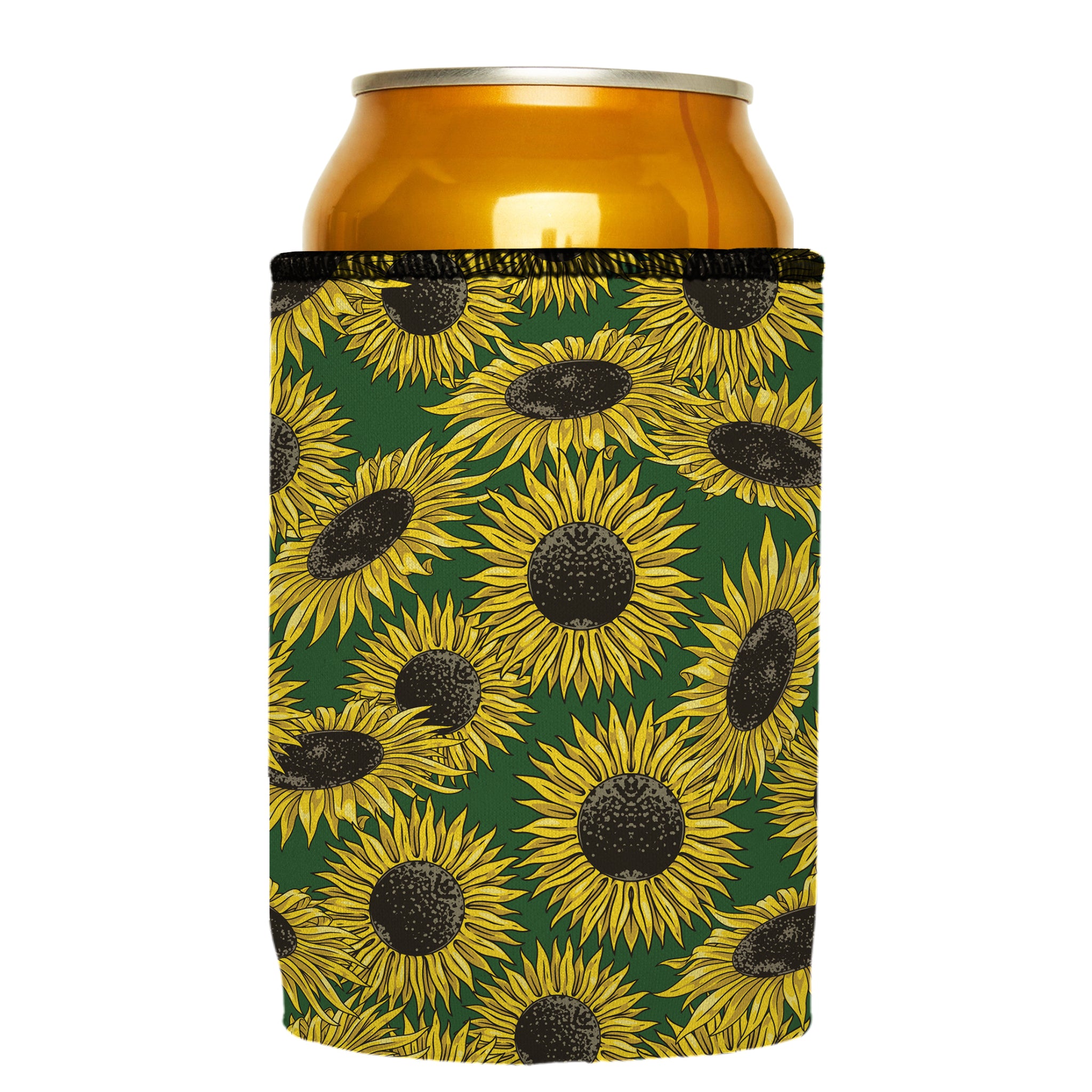 Stubbyz Green Sunflowers Stubby Cooler
