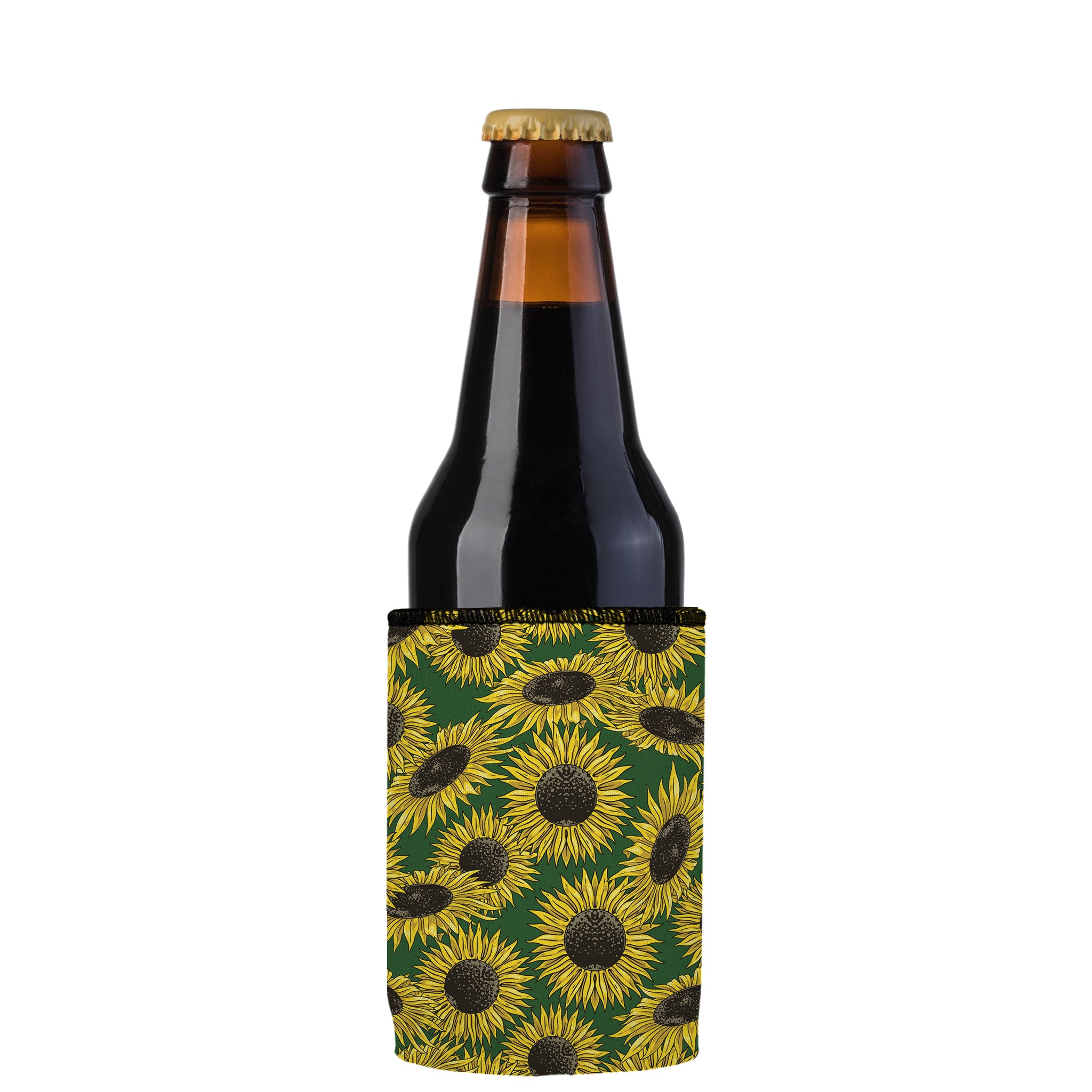 Stubbyz Green Sunflowers Stubby Cooler