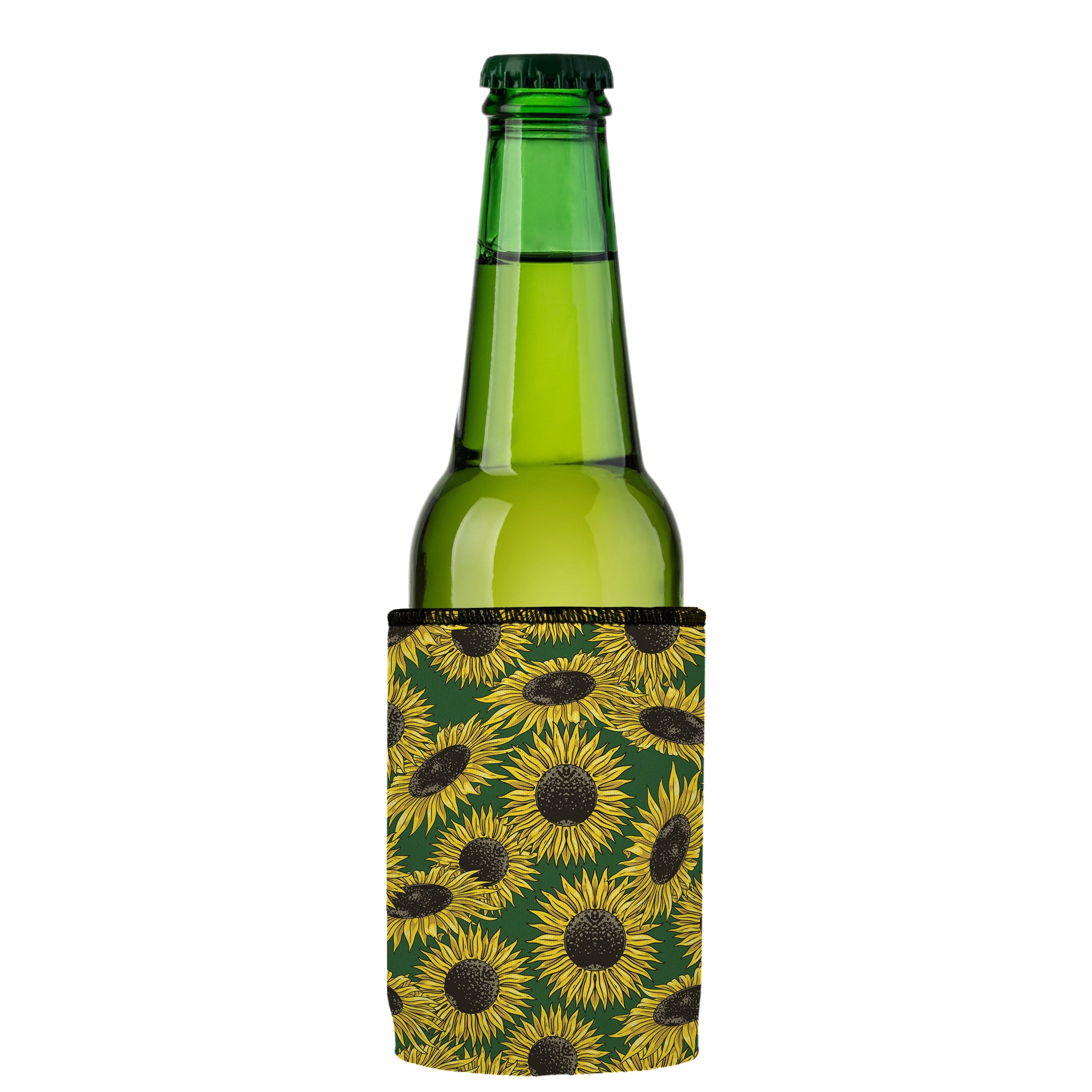 Stubbyz Green Sunflowers Stubby Cooler