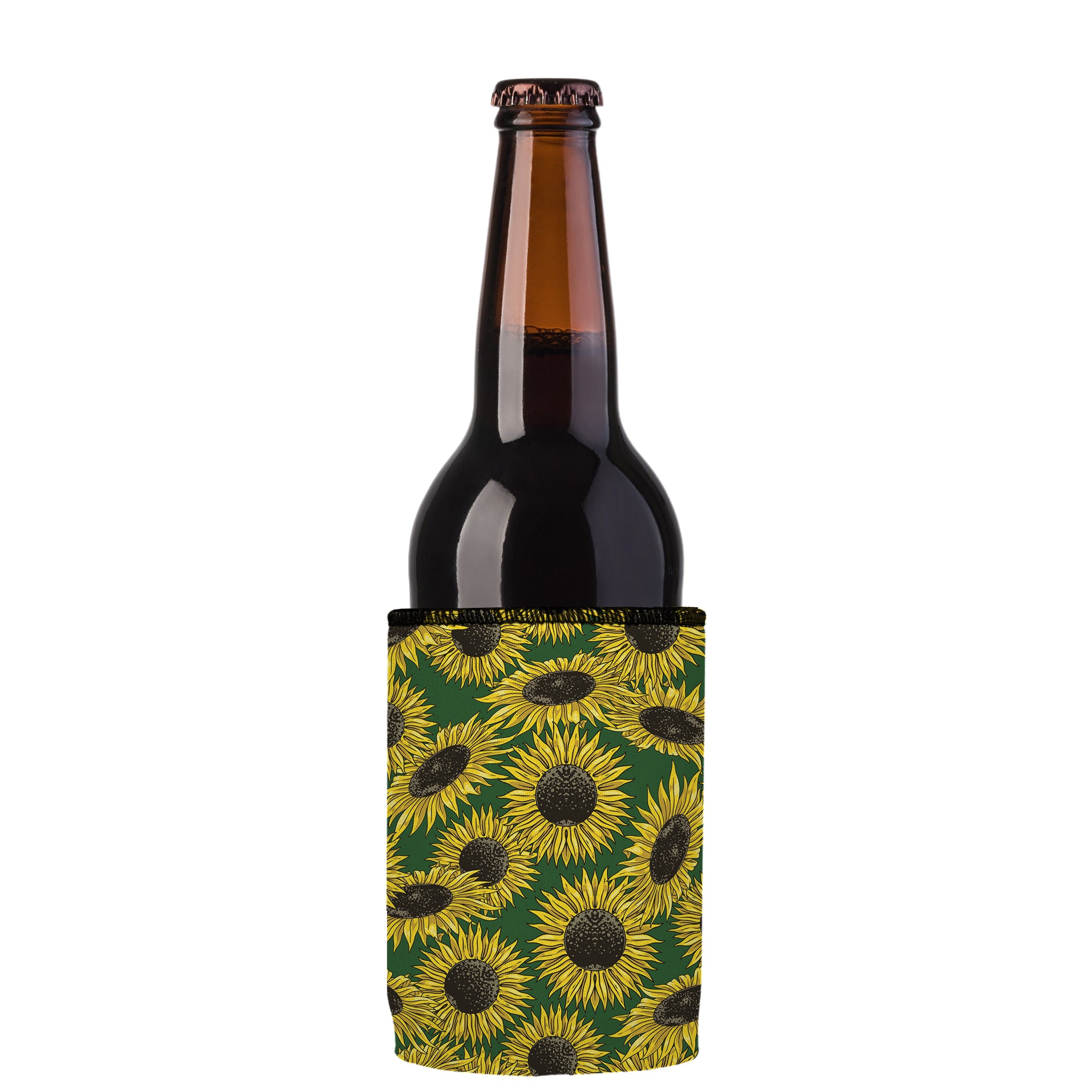 Stubbyz Green Sunflowers Stubby Cooler