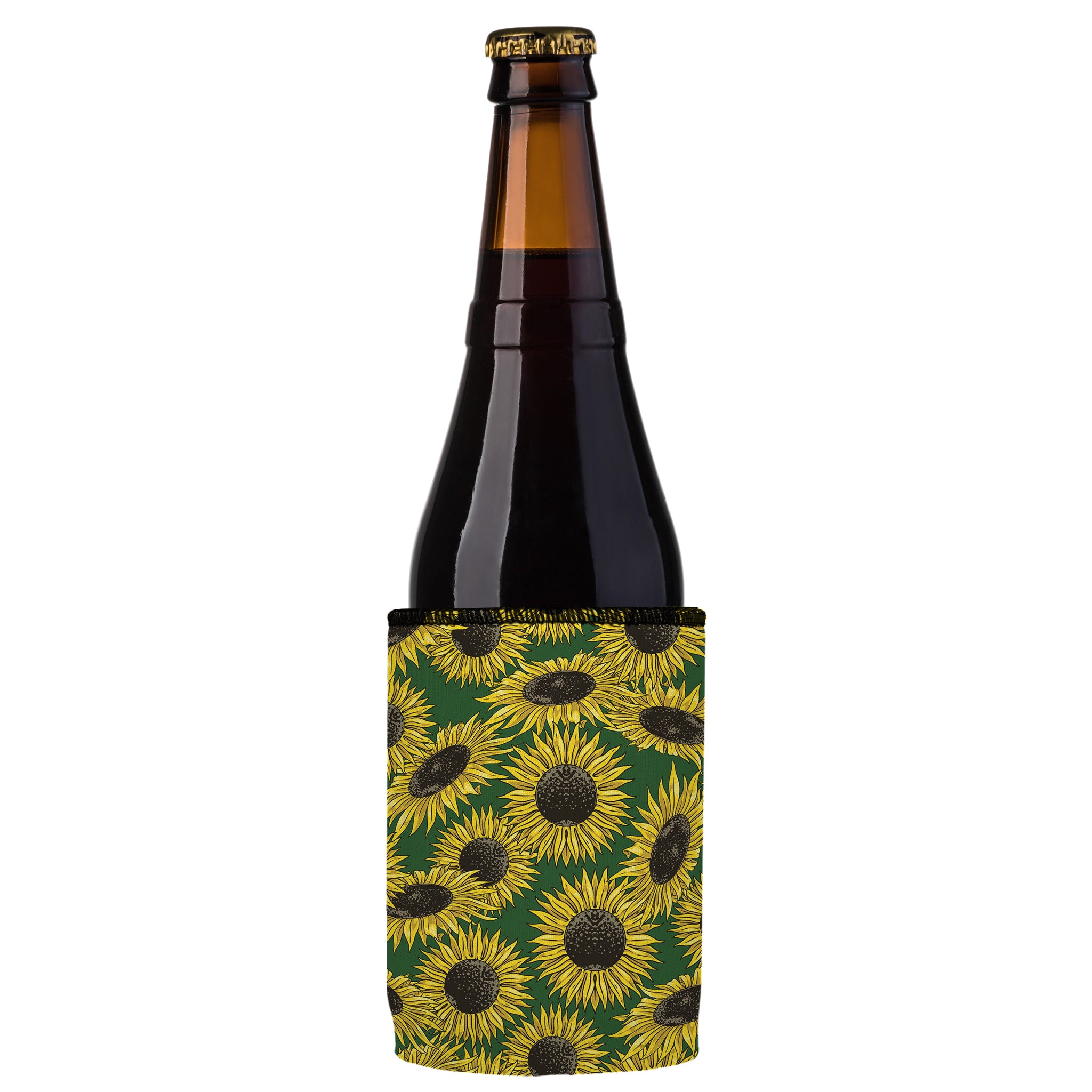 Stubbyz Green Sunflowers Stubby Cooler