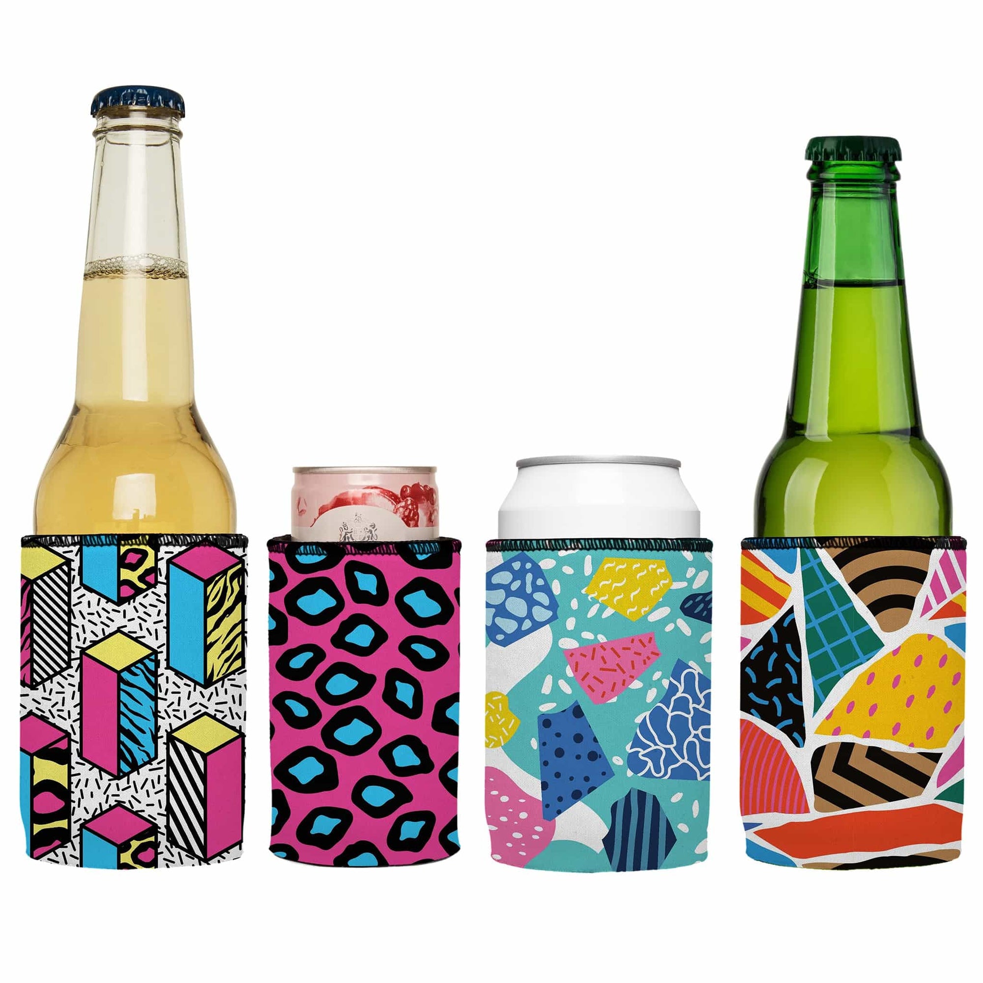 Stubbyz 80s Shapes Stubby Cooler 4-Pack