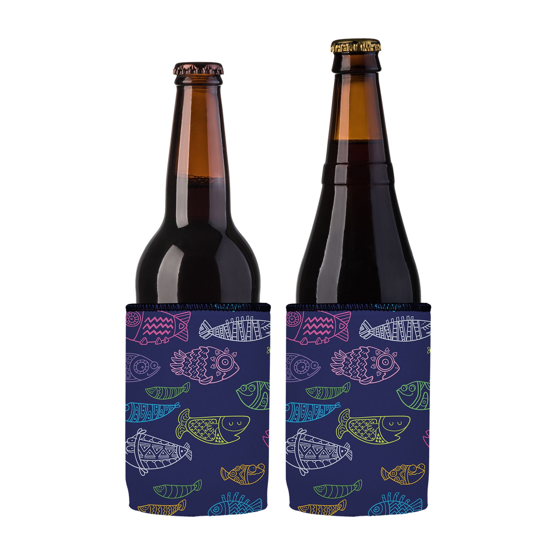 Stubbyz Neon Fish Stubby Cooler 2-Pack
