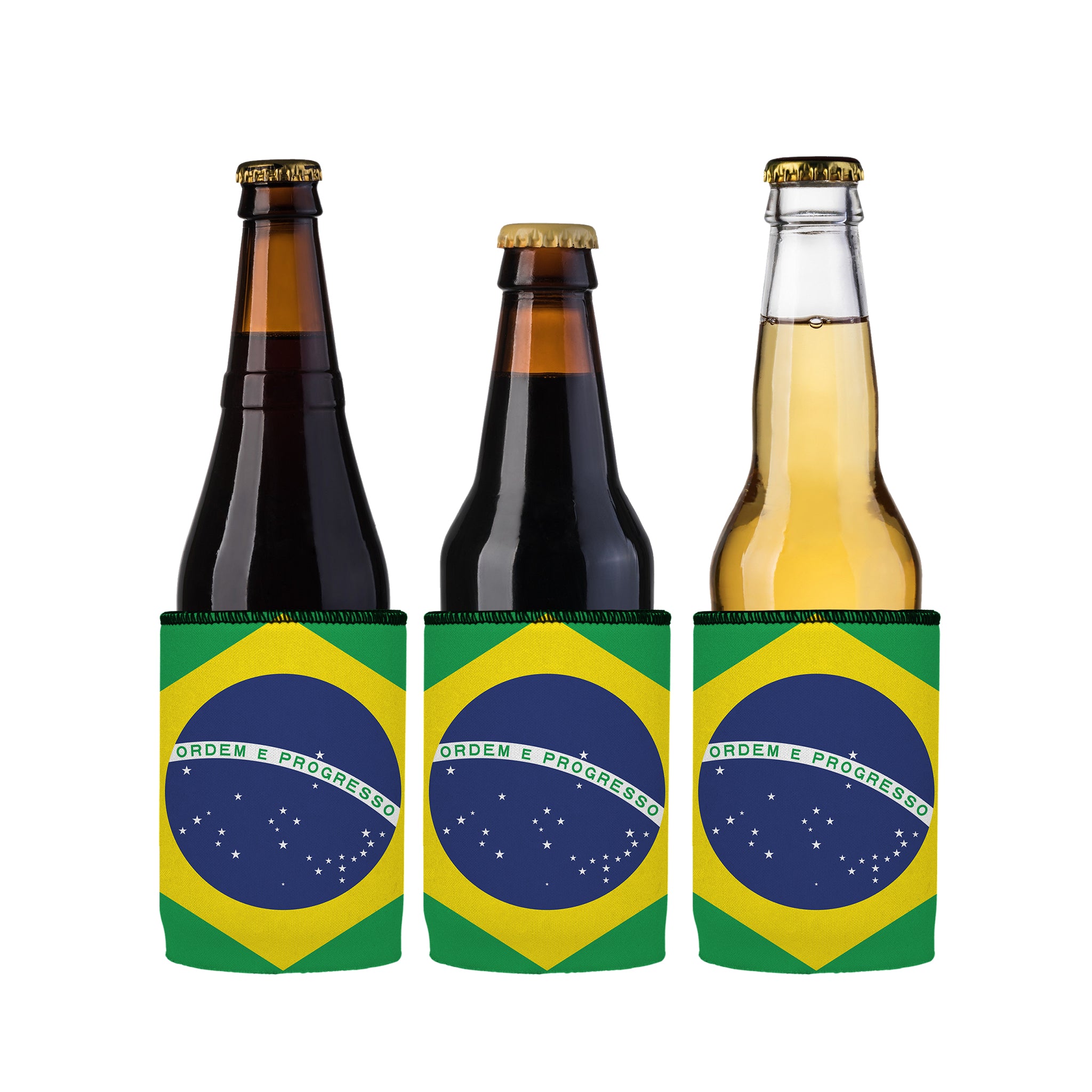 Stubbyz Brazilian Flag Stubby Cooler 3-Pack