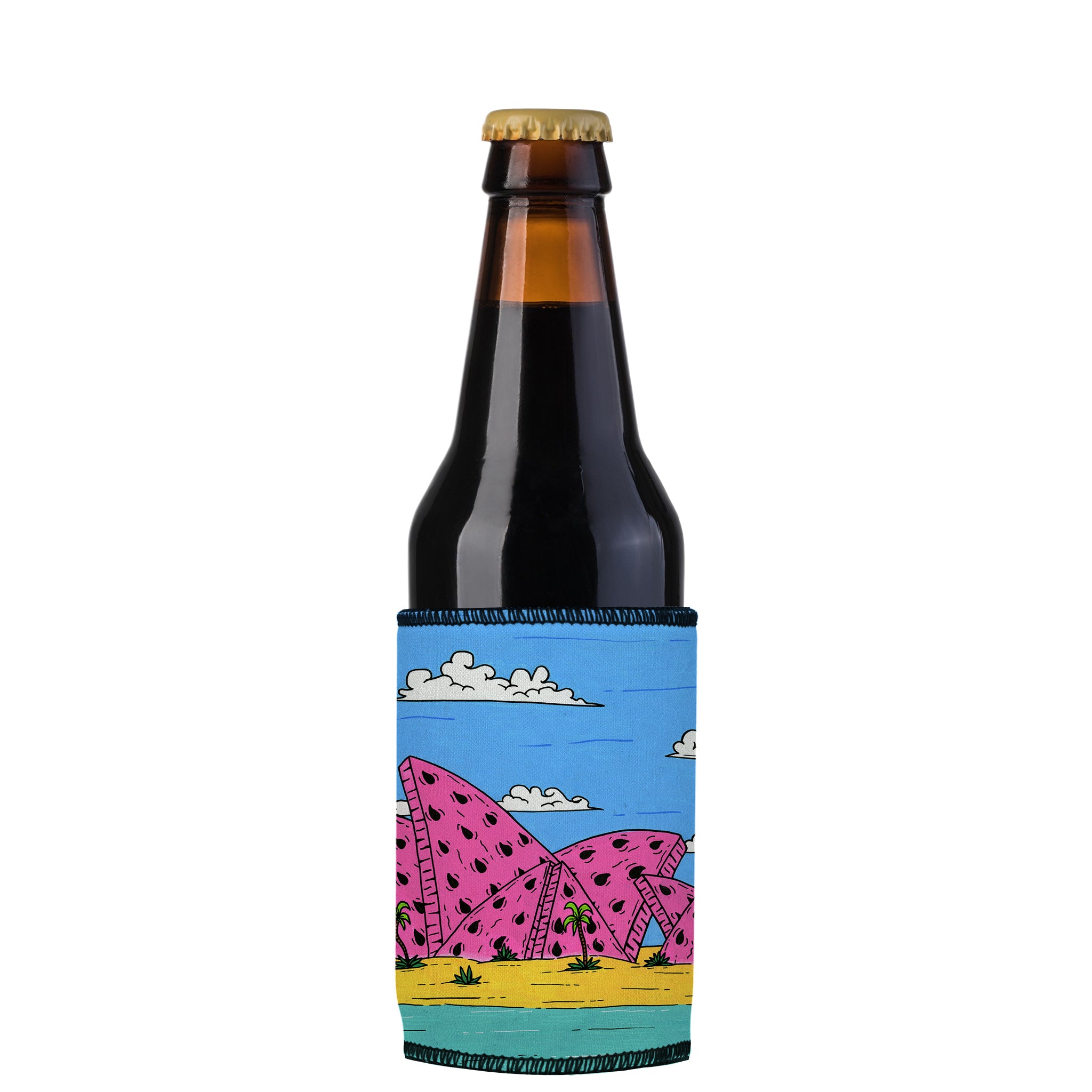 Stubbyz x Mulga Watermelon Opera House Stubby Cooler