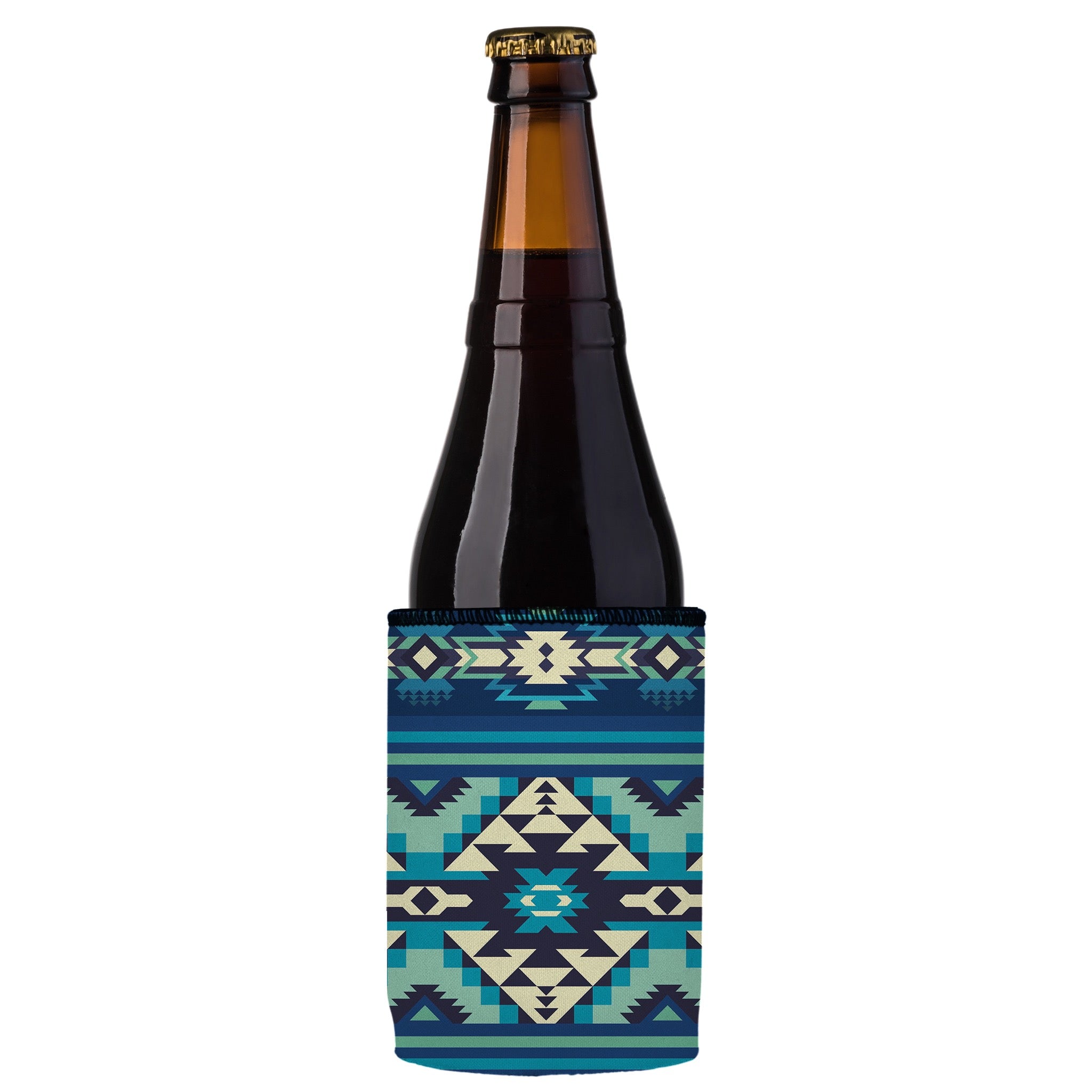 Stubbyz Blue Navajo Rug Stubby Cooler