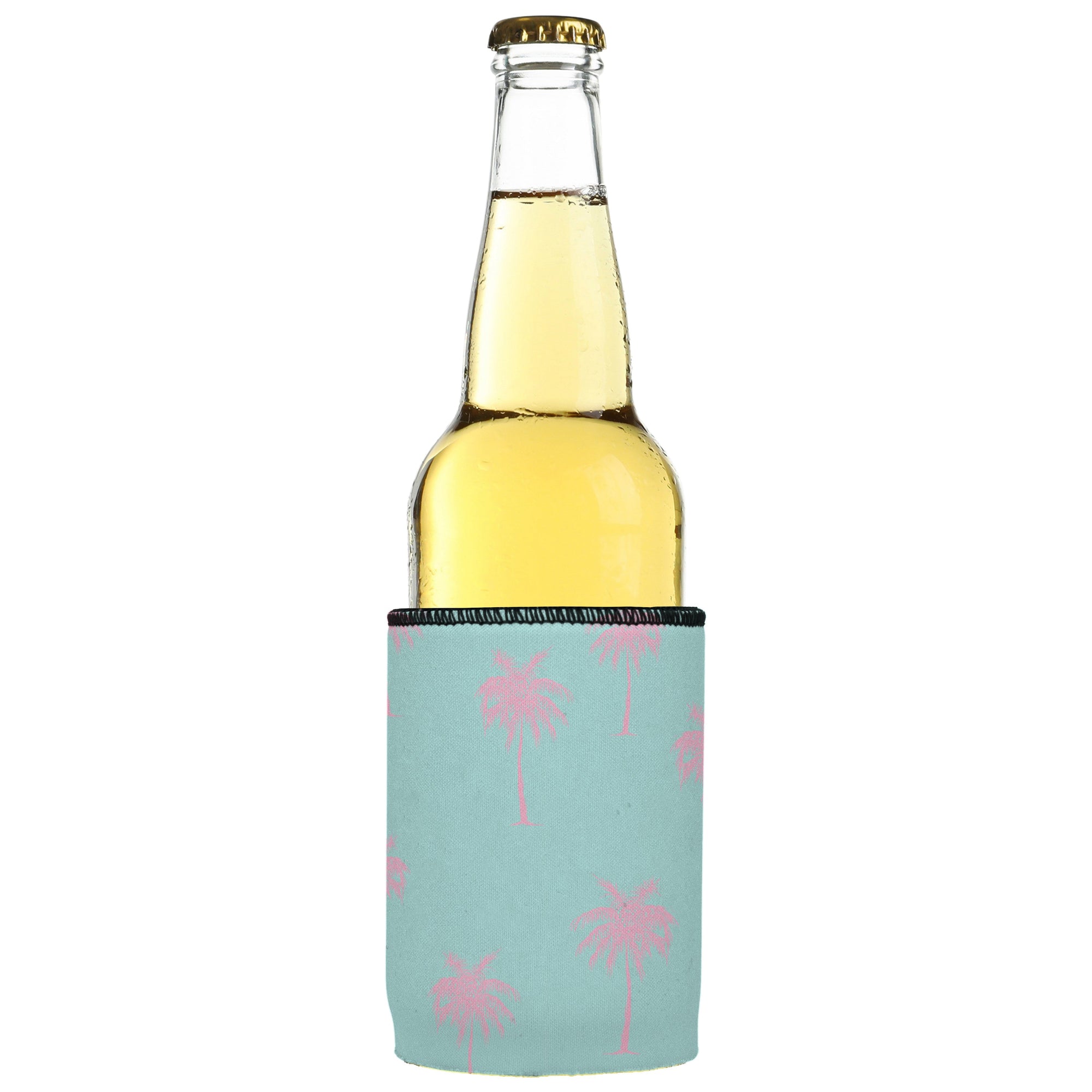 Stubbyz Palm Trees Pink Aqua Stubby Cooler 2-Pack