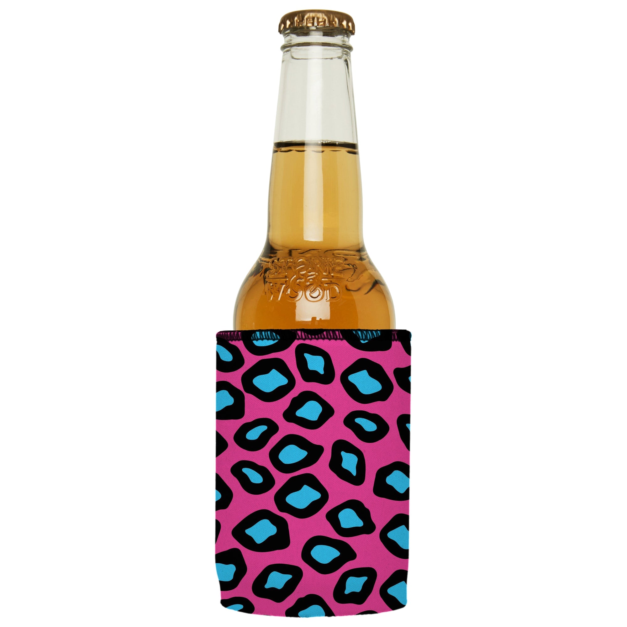 Stubbyz Pink Leopard Print Stubby Cooler 2-Pack