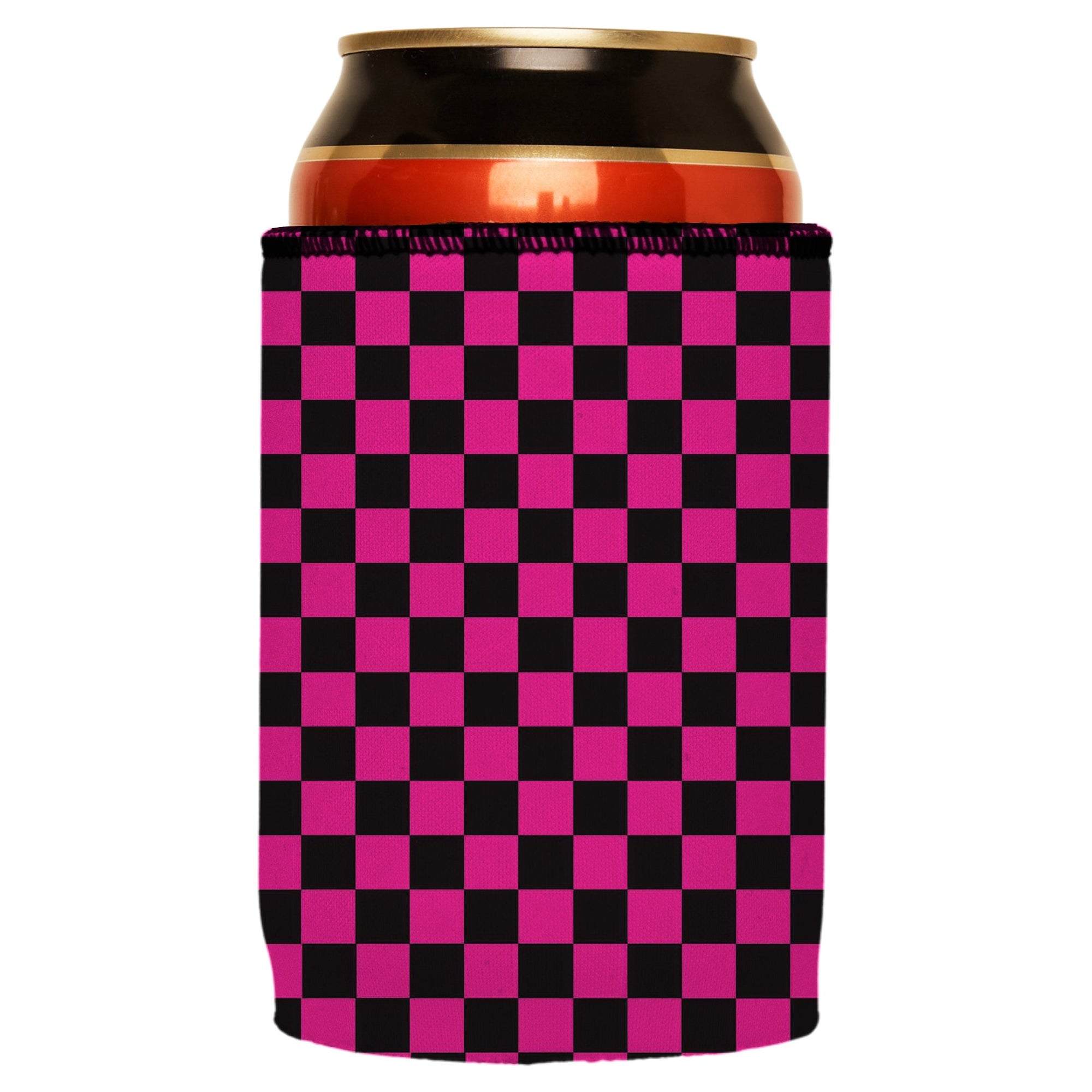 Stubbyz Pink Checkerboard Stubby Cooler 2-Pack