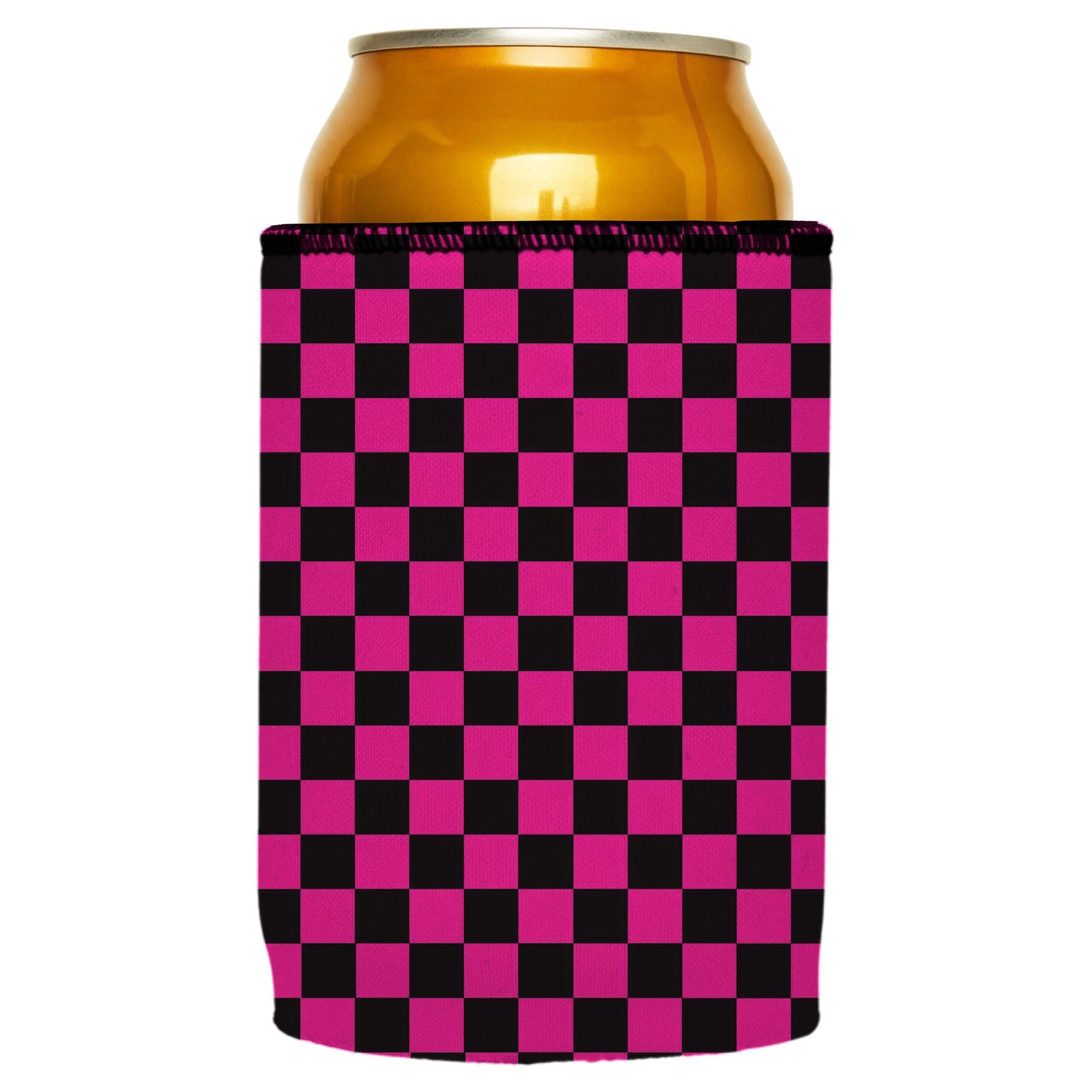 Stubbyz Pink Checkerboard Stubby Cooler 2-Pack