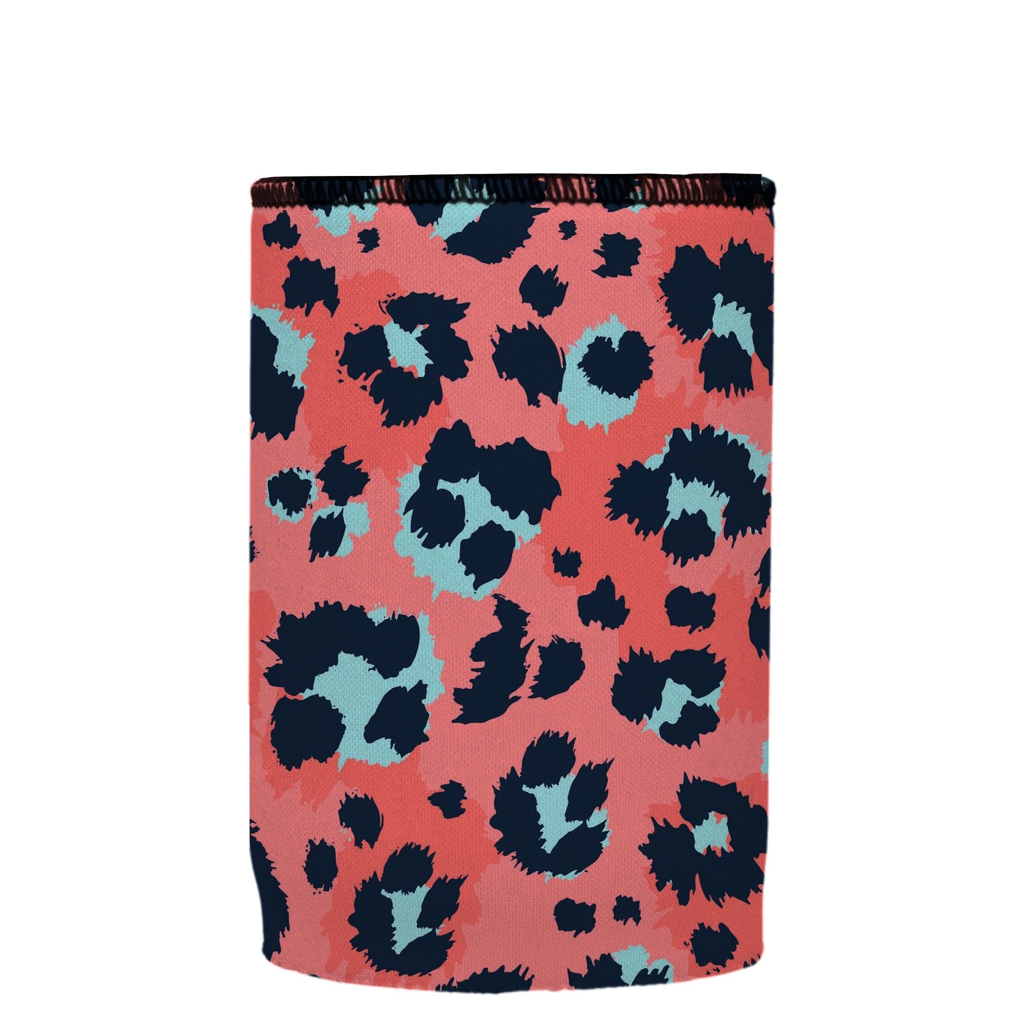 Stubbyz Coral Leopard Print Stubby Cooler 3-Pack