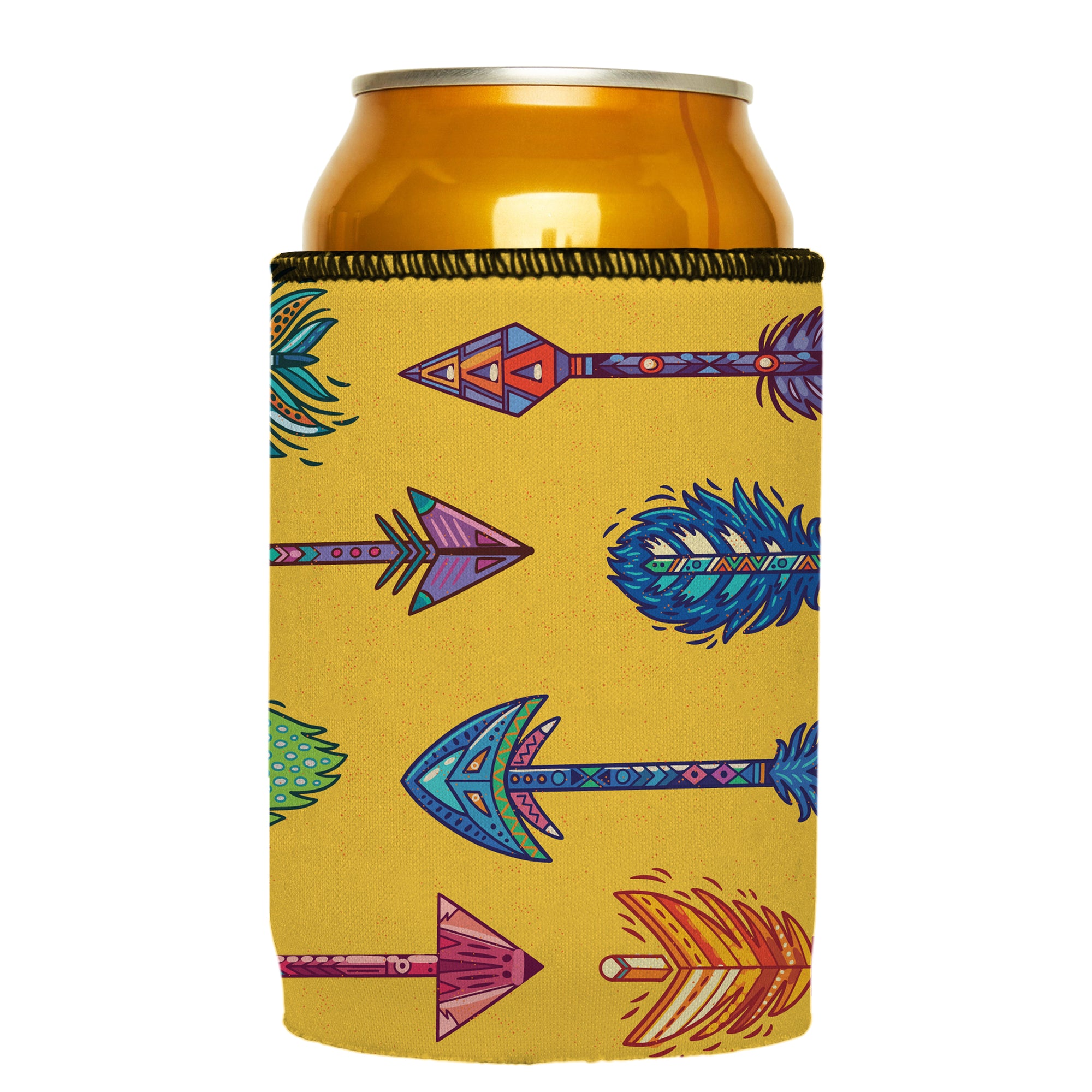 Stubbyz Yellow Boho Arrows Stubby Cooler