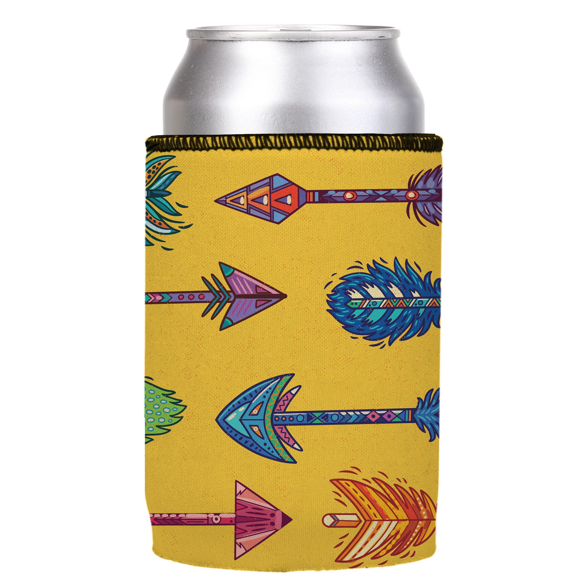 Stubbyz Yellow Boho Arrows Stubby Cooler