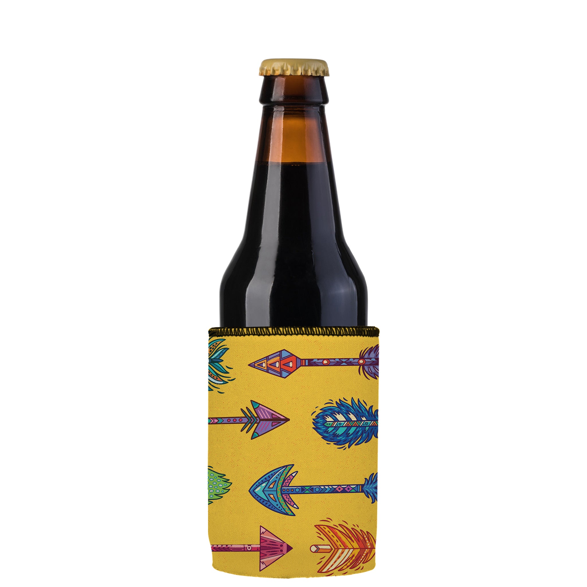 Stubbyz Yellow Boho Arrows Stubby Cooler
