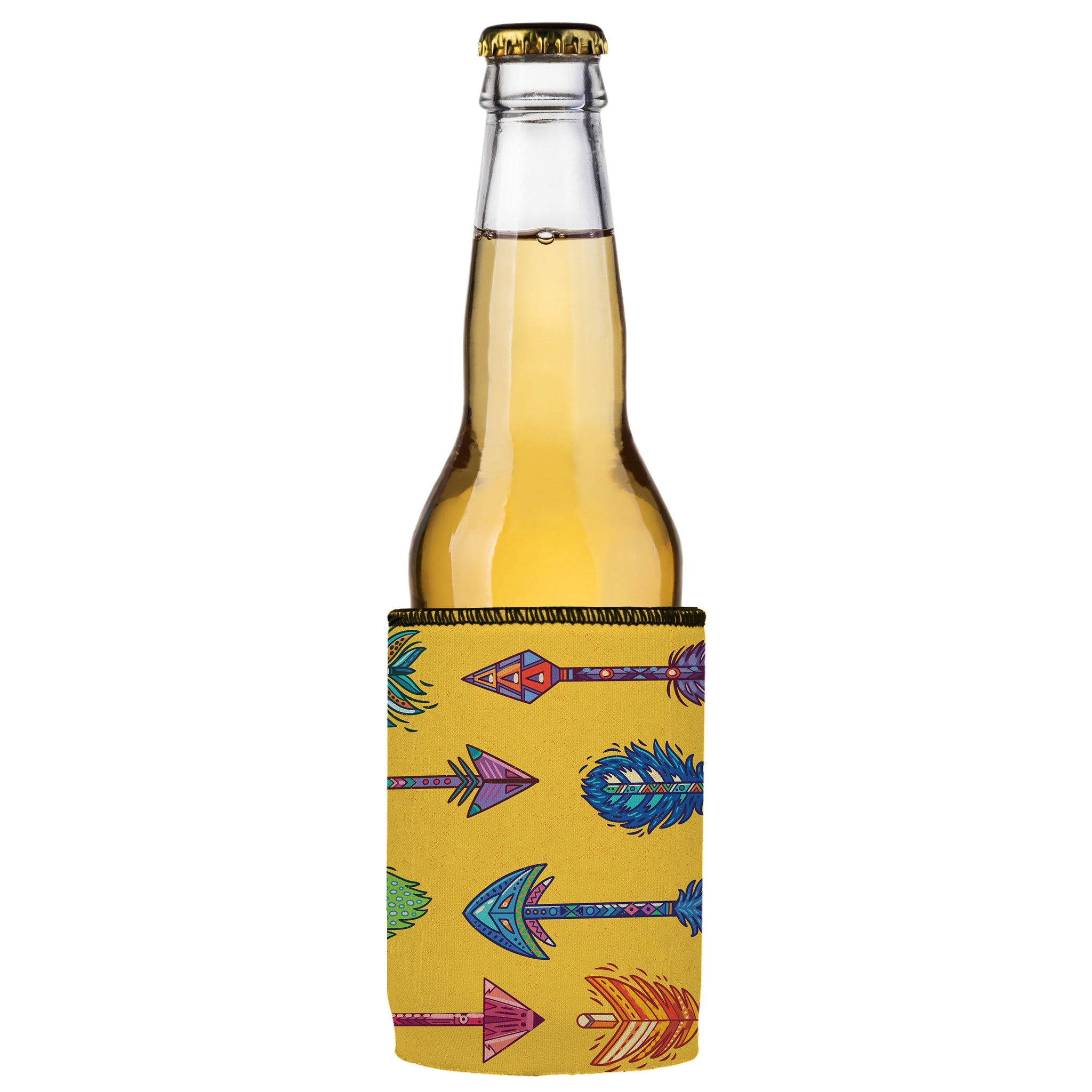 Stubbyz Yellow Boho Arrows Stubby Cooler