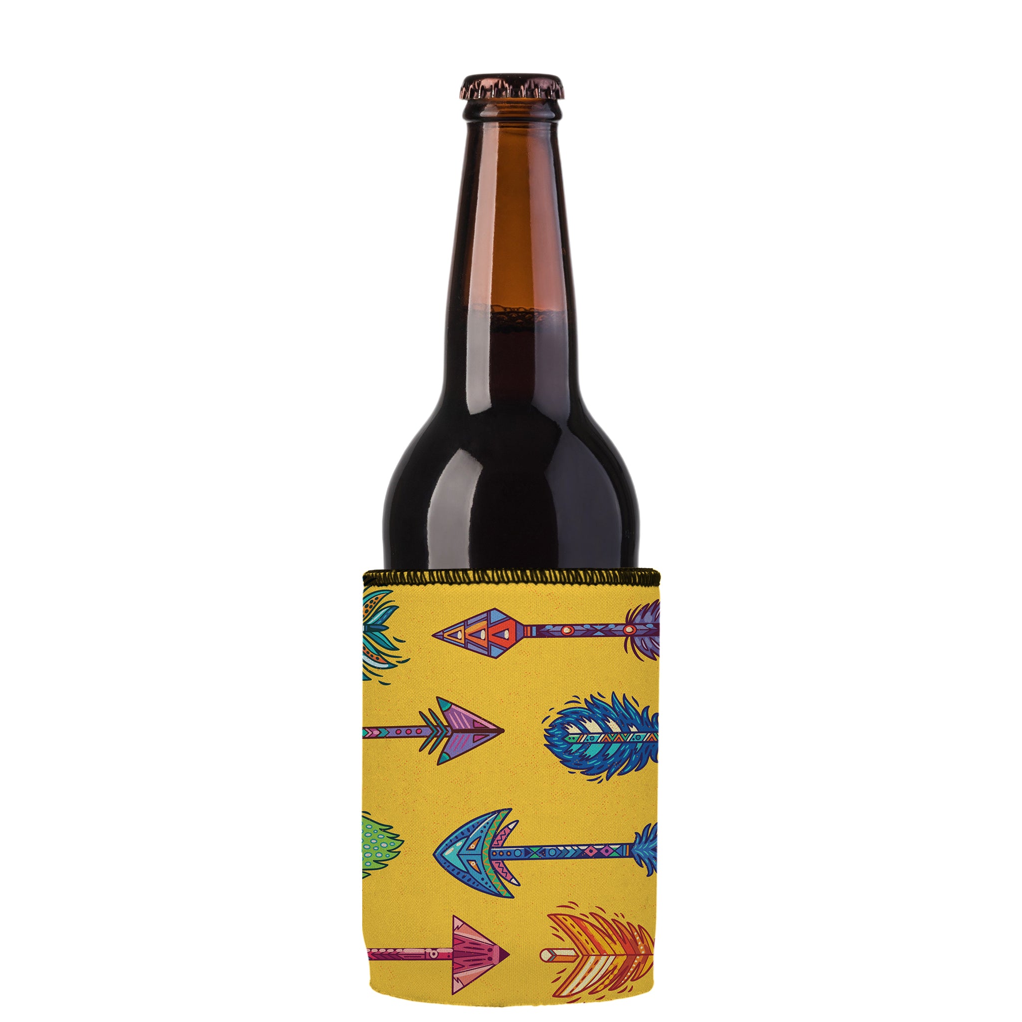 Stubbyz Yellow Boho Arrows Stubby Cooler