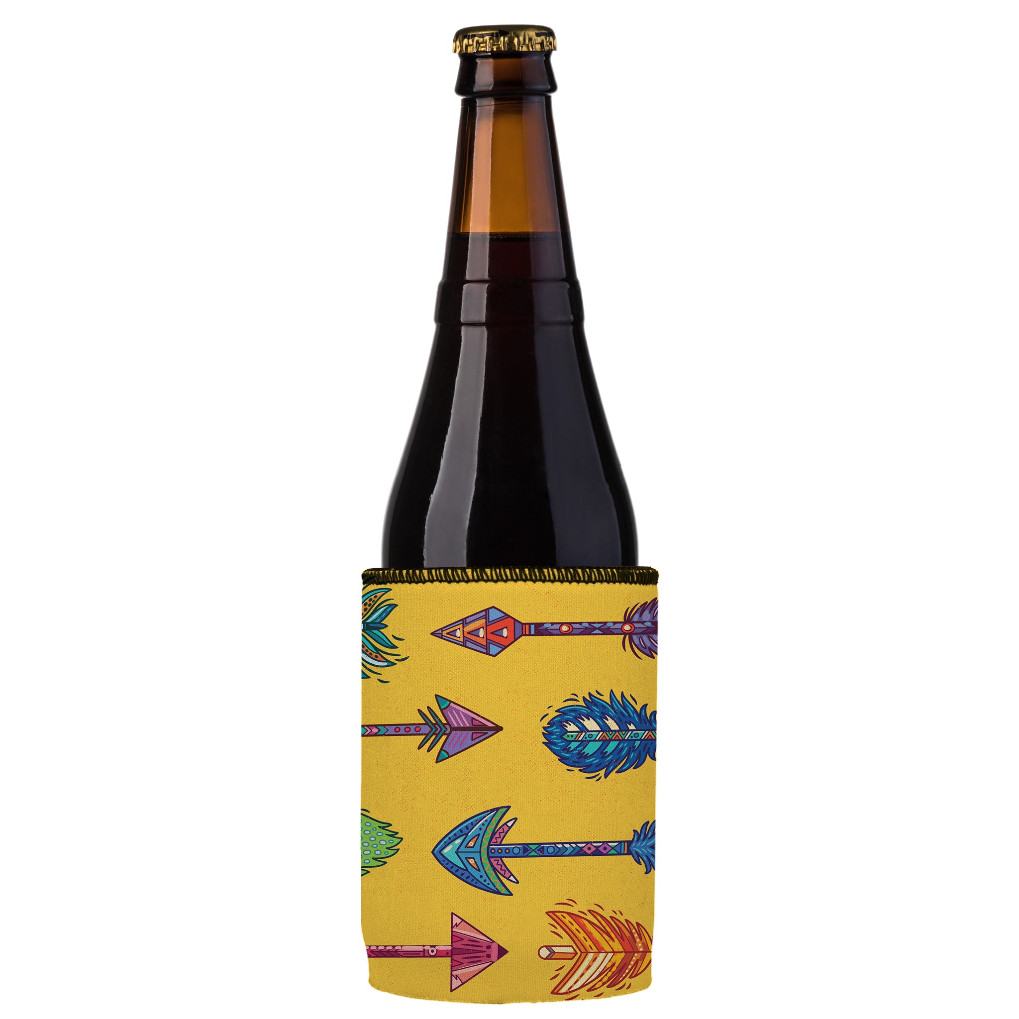 Stubbyz Yellow Boho Arrows Stubby Cooler
