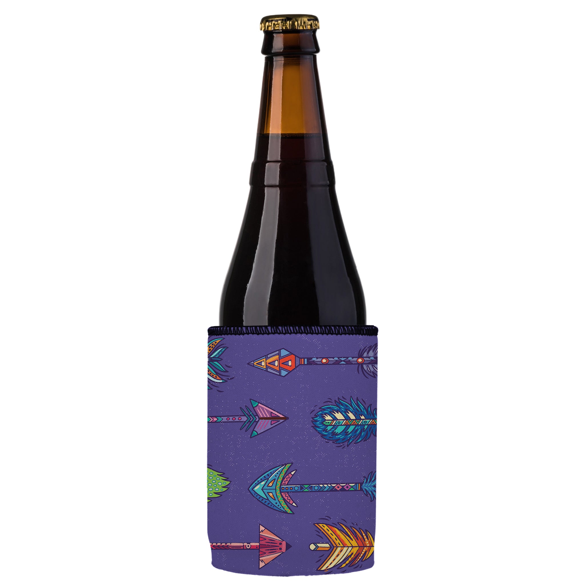 Stubbyz Purple Boho Arrows Stubby Cooler