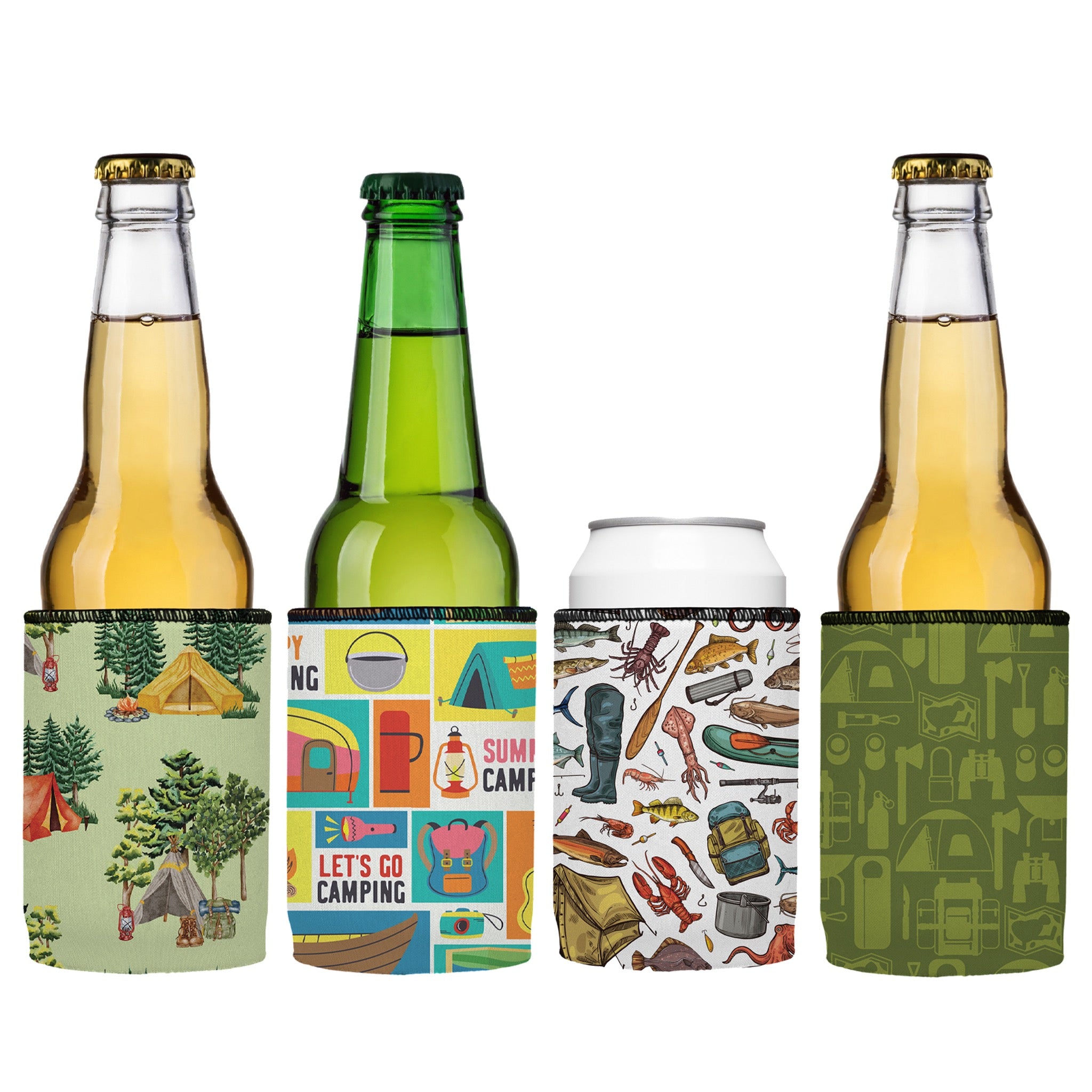 Stubbyz Go Camping Stubby Cooler 4-Pack