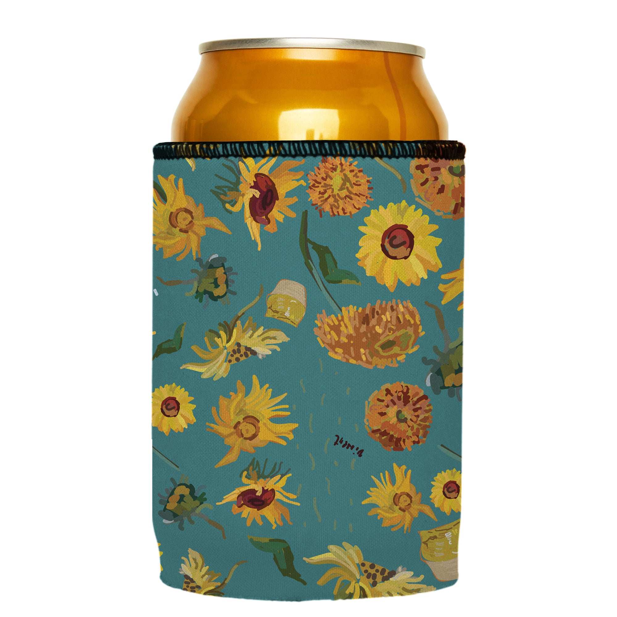 Stubbyz Blue Sunflowers Stubby Cooler