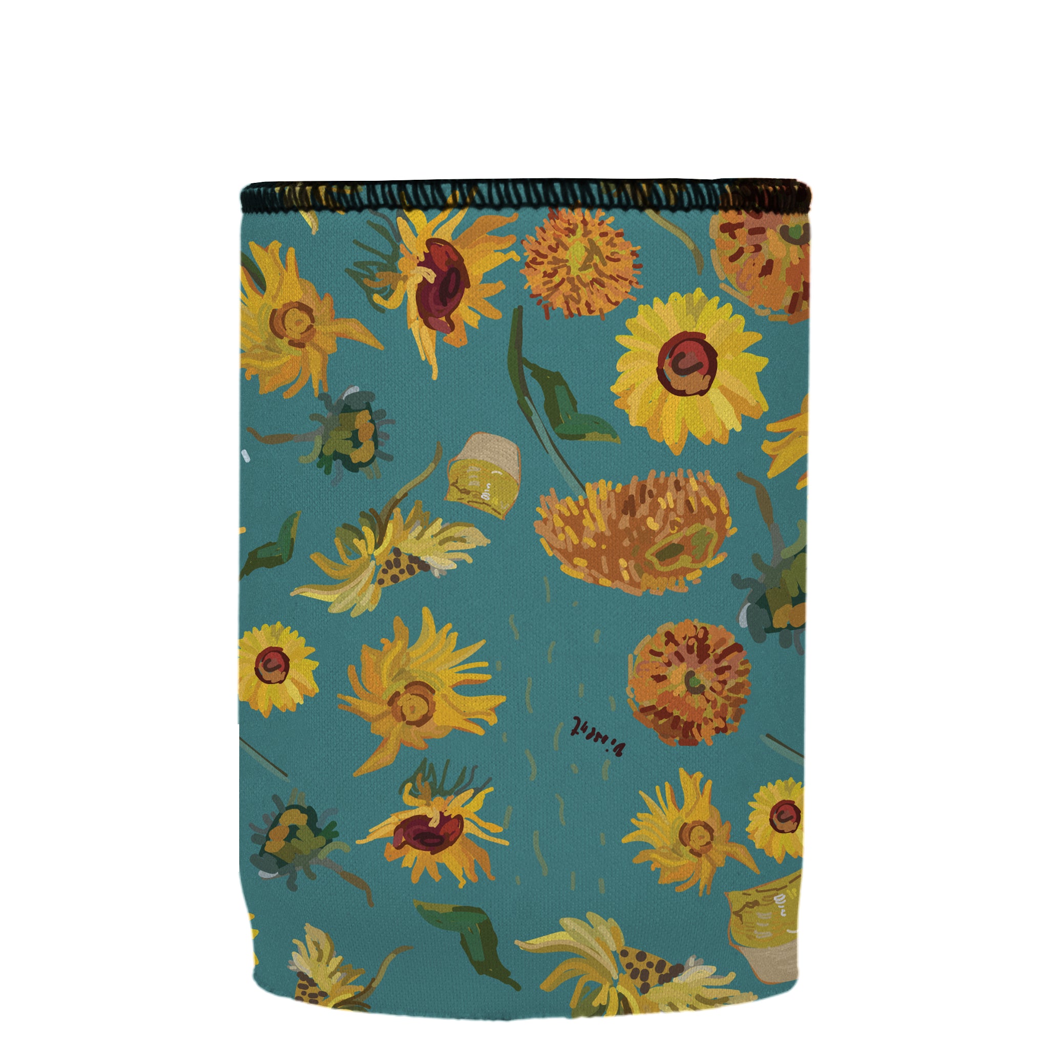 Stubbyz Blue Sunflowers Stubby Cooler