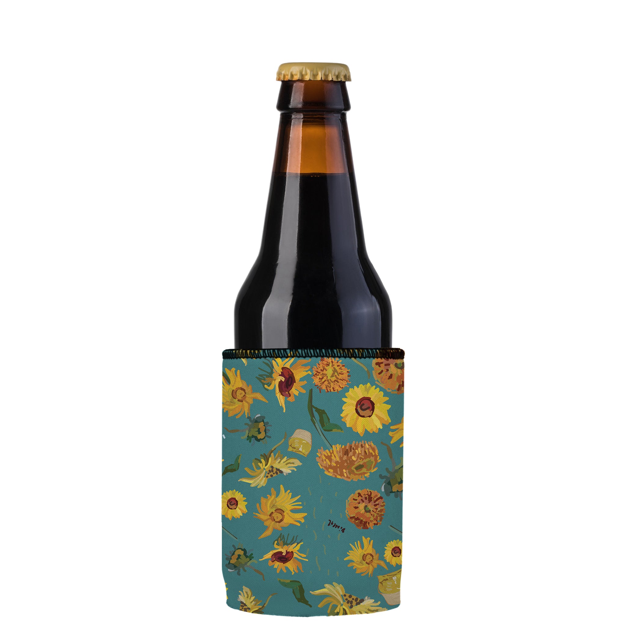 Stubbyz Blue Sunflowers Stubby Cooler