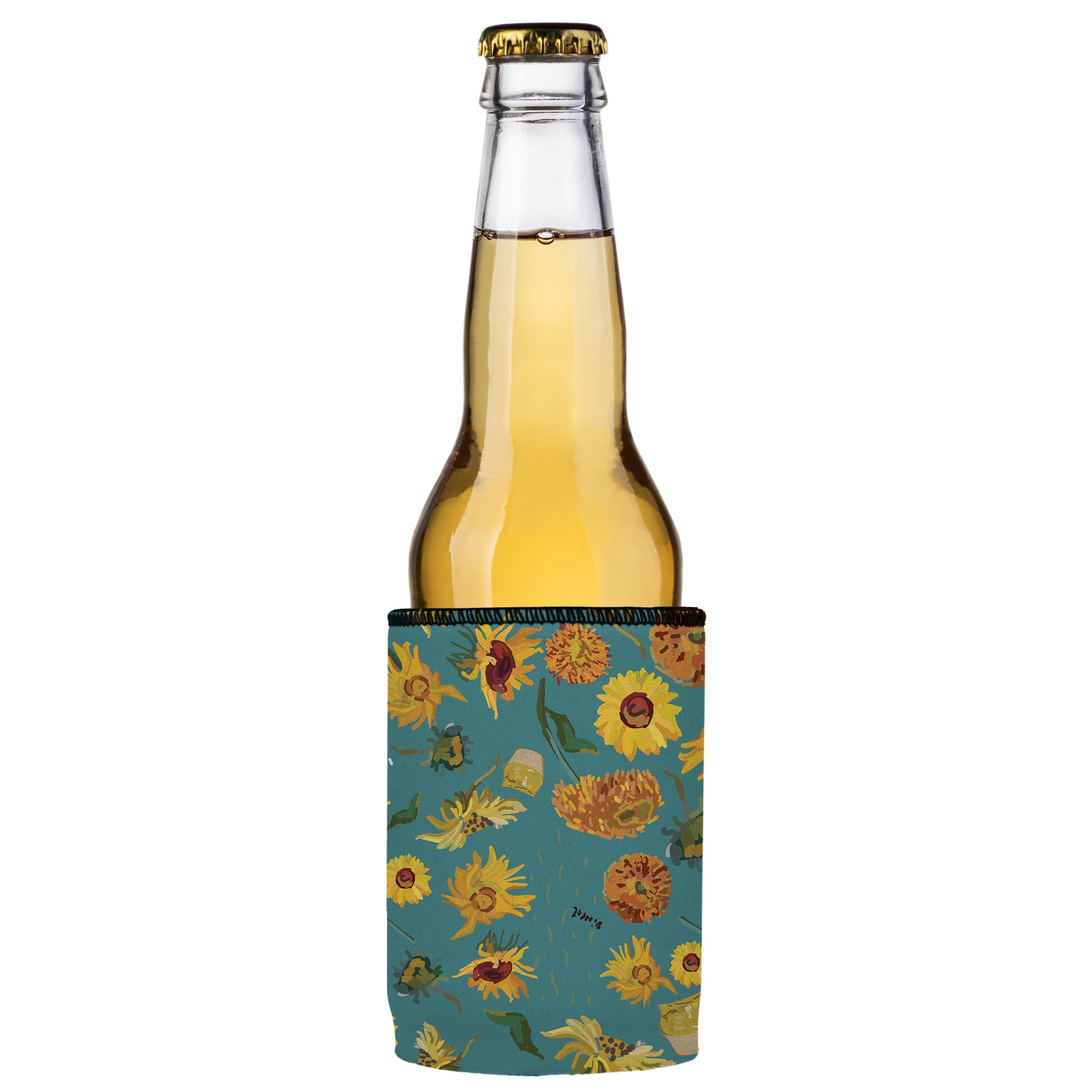 Stubbyz Blue Sunflowers Stubby Cooler