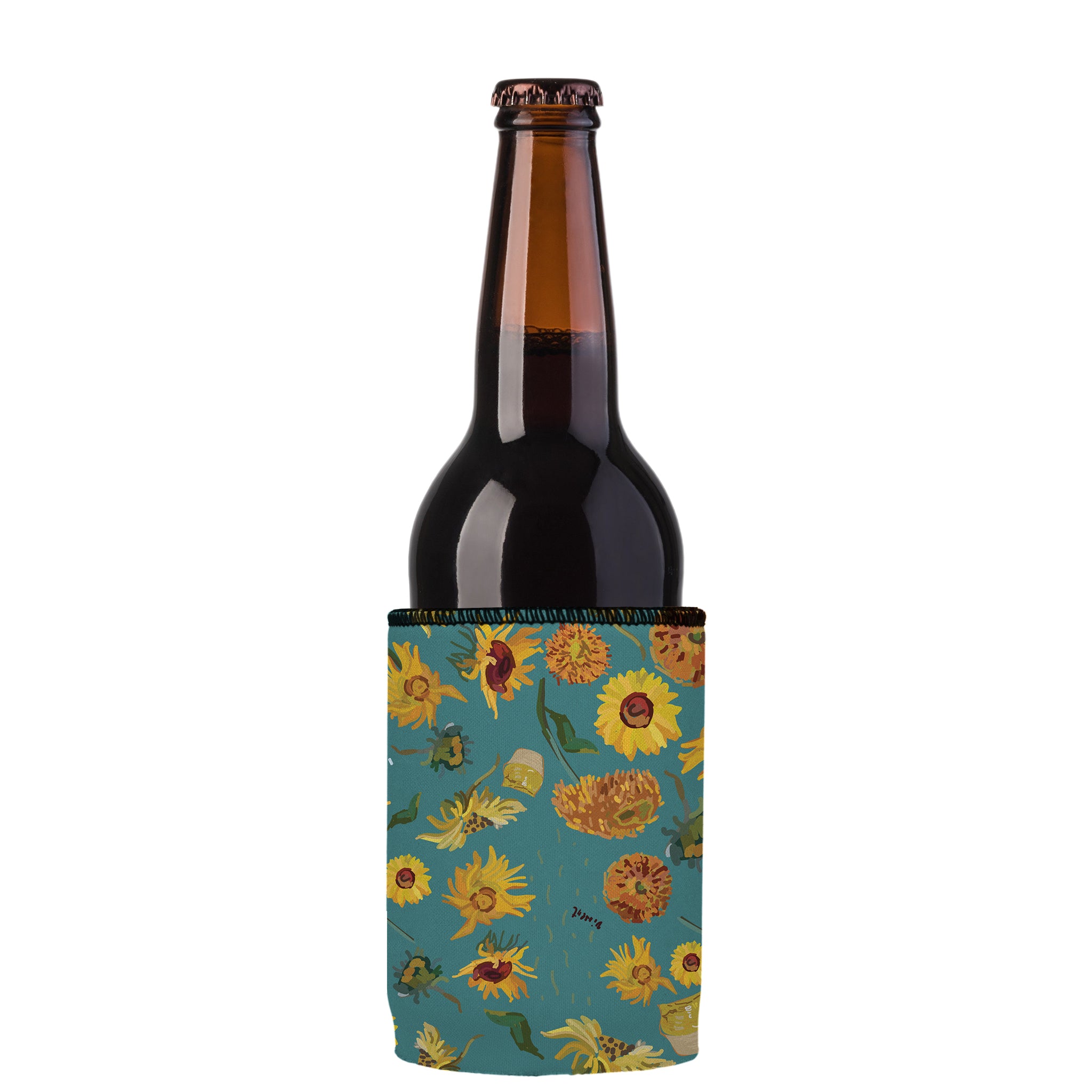 Stubbyz Blue Sunflowers Stubby Cooler