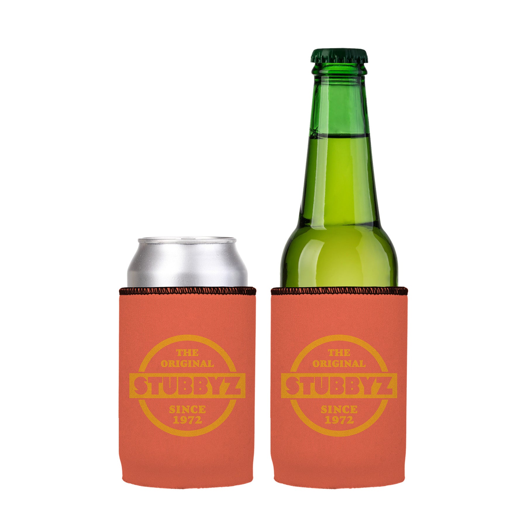The Original Stubbyz Stubby Cooler (Coral) 2-Pack