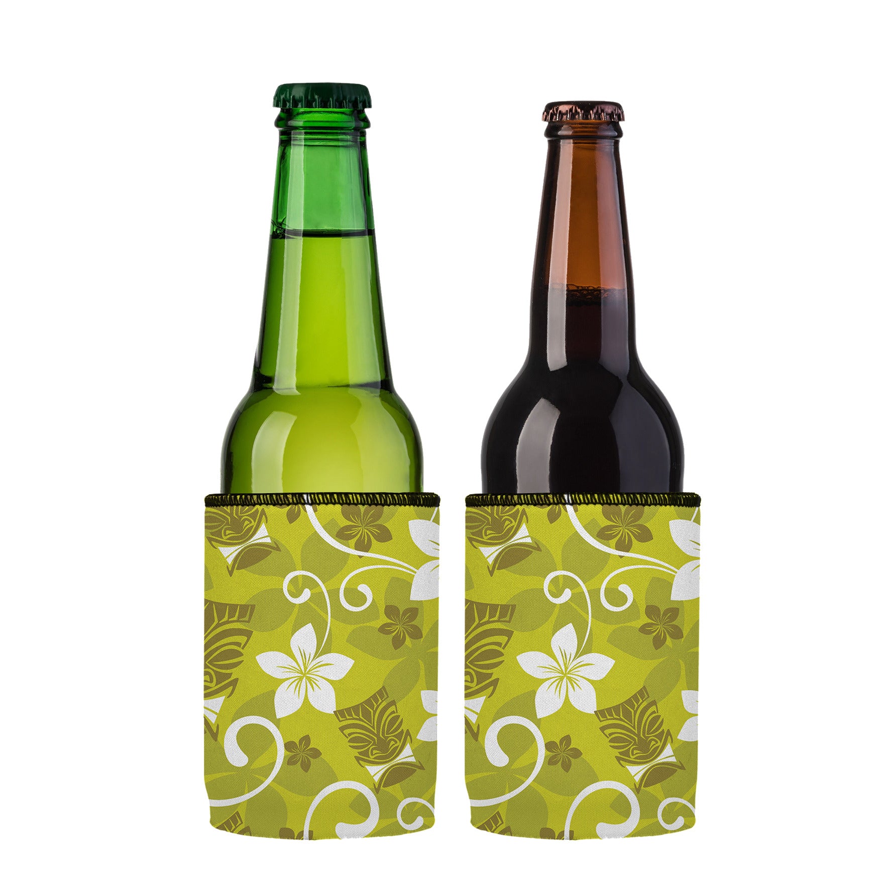 Stubbyz Green Tiki Tropics Stubby Cooler 2-Pack