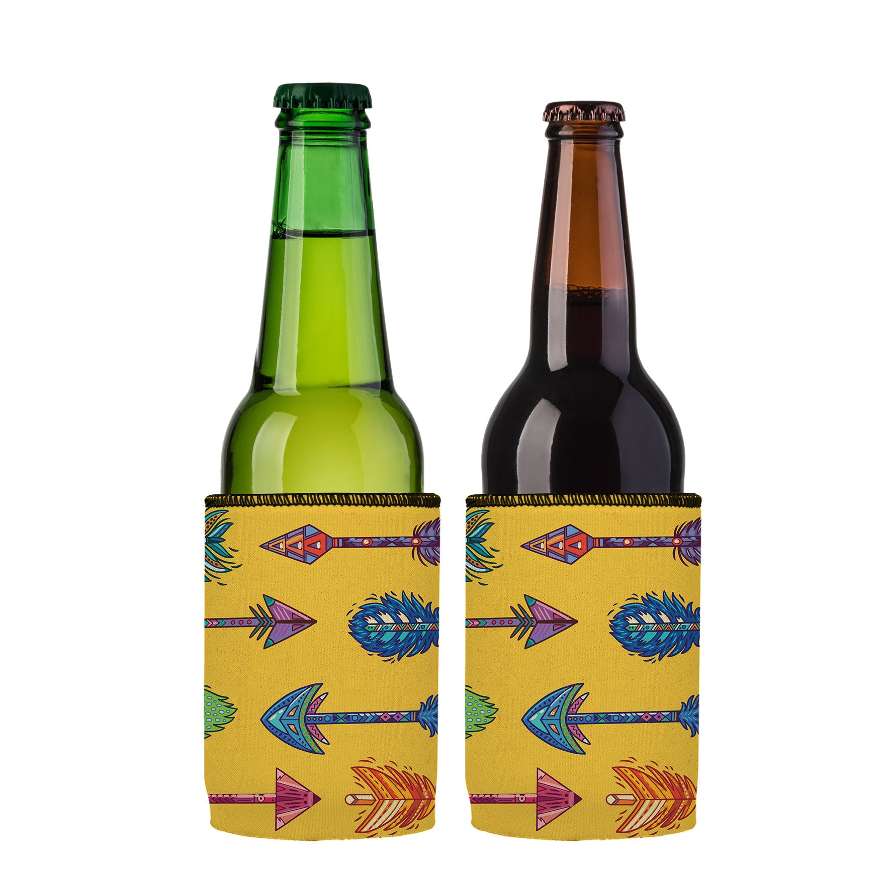 Stubbyz Yellow Boho Arrows Stubby Cooler 2-Pack