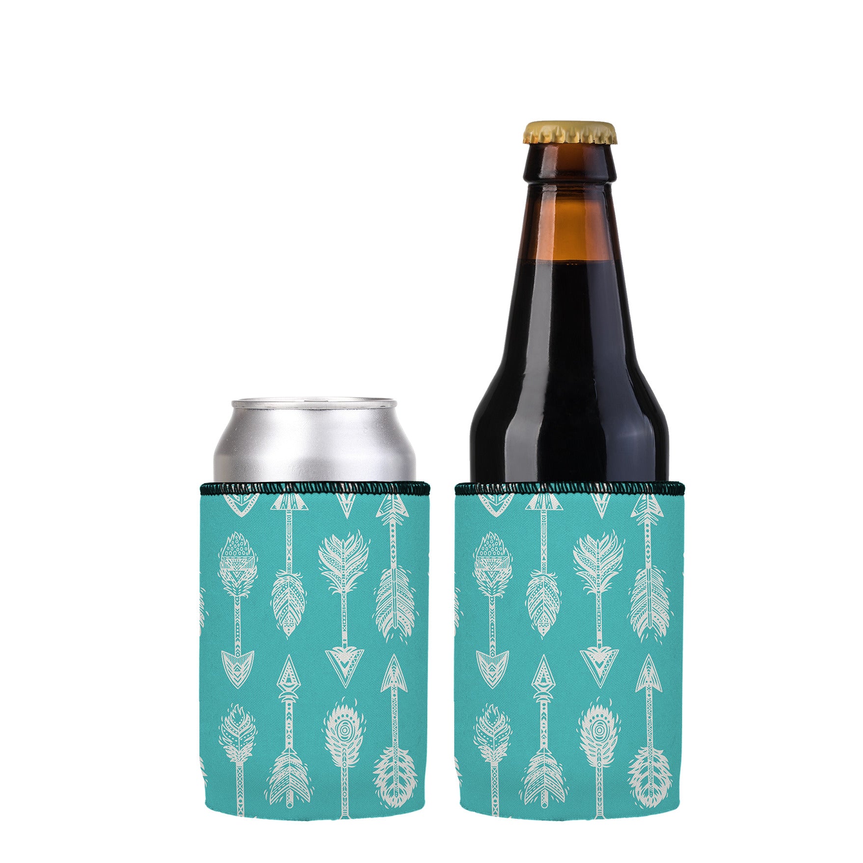 Stubbyz Teal Boho Arrows Stubby Cooler 2-Pack