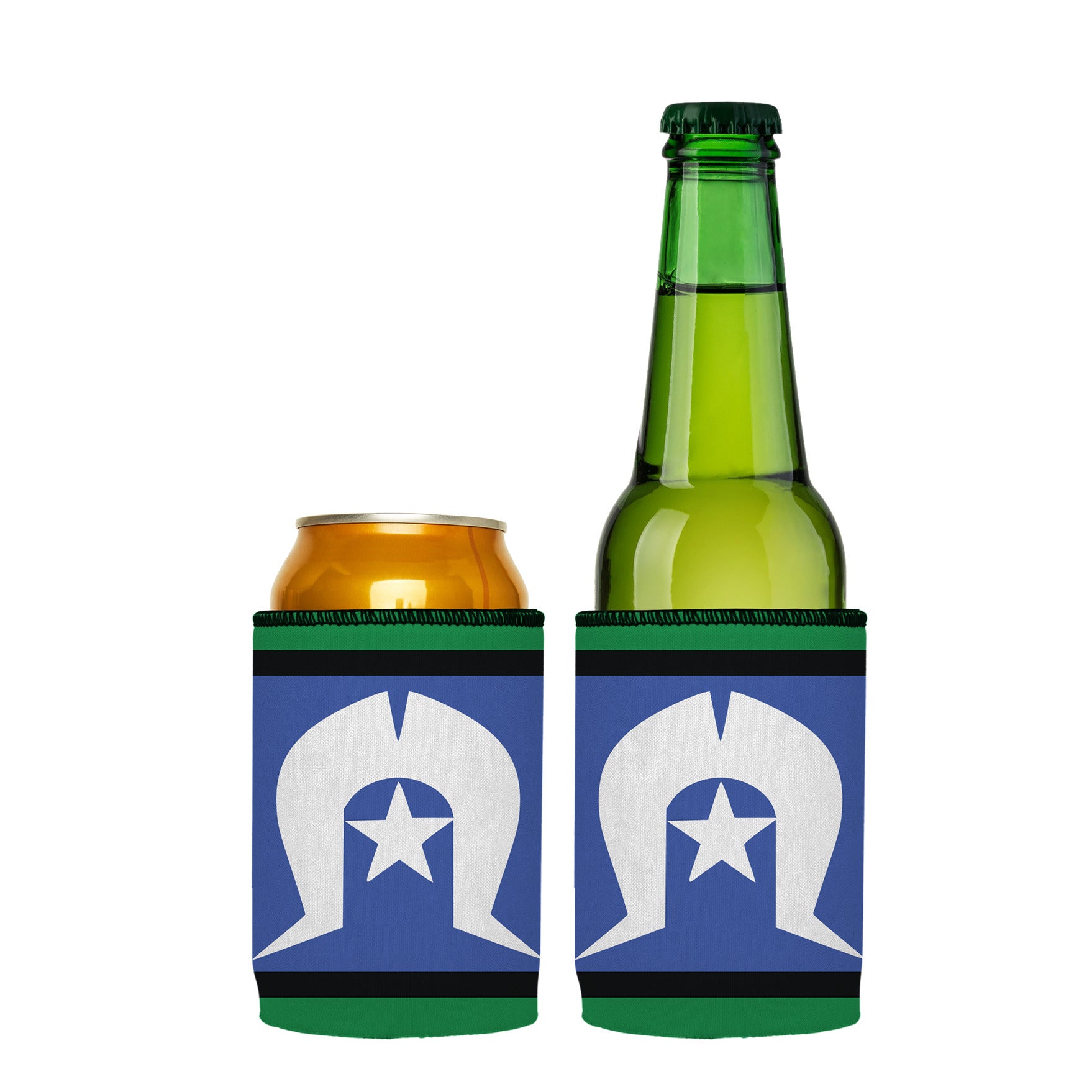 Stubbyz Torres Strait Islanders Flag Stubby Cooler 2-Pack