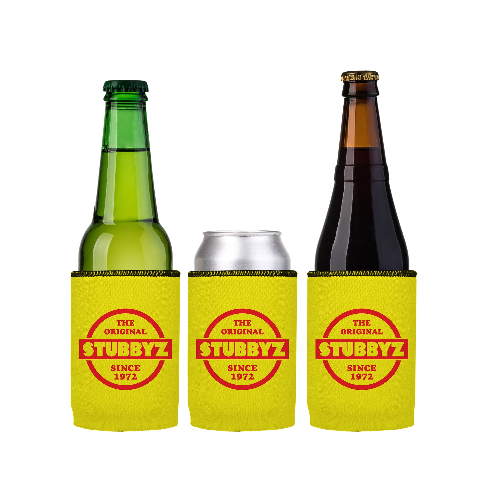 The Original Stubbyz Stubby Cooler (Yellow) 3-Pack