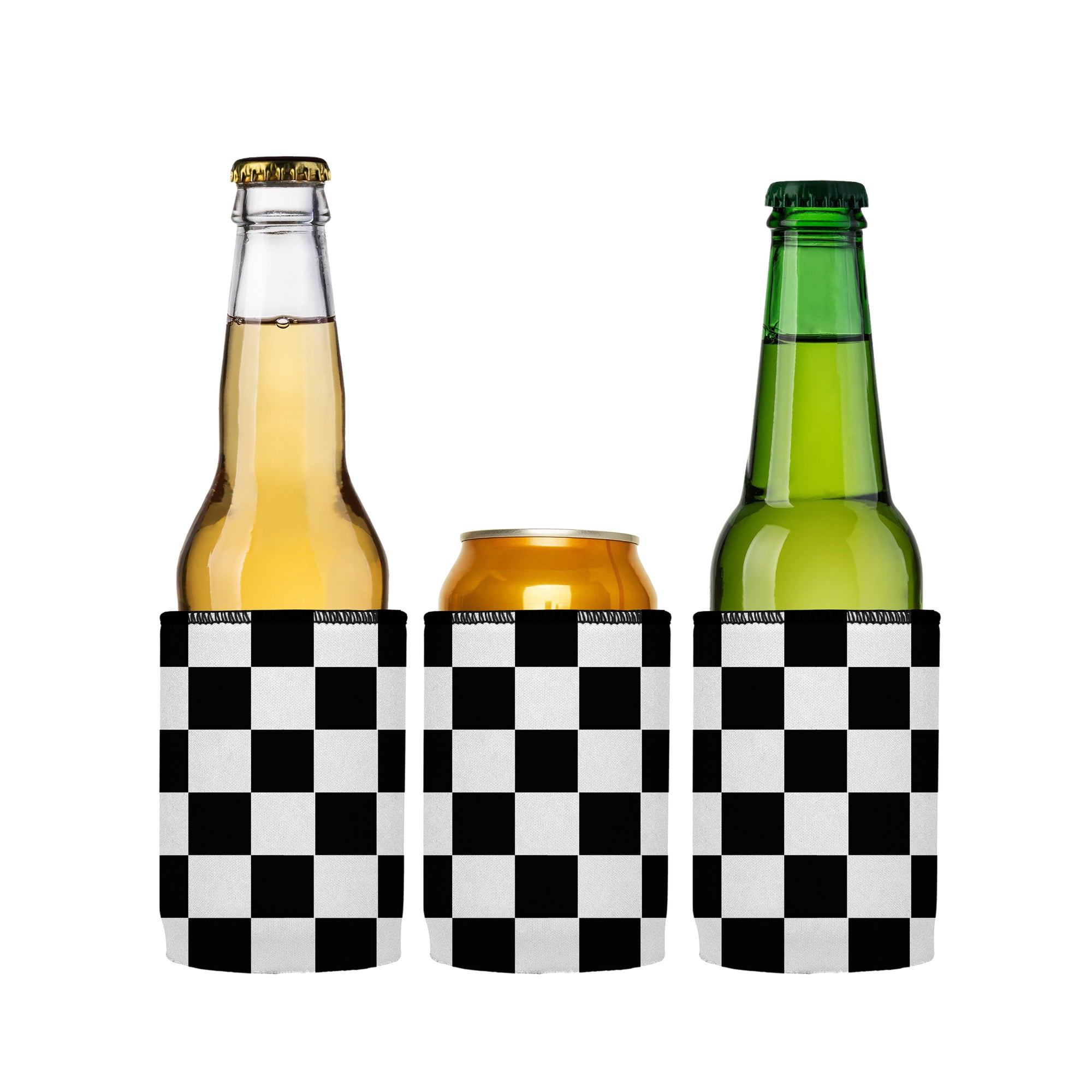 Stubbyz Large Checkerboard Stubby Cooler 3-Pack
