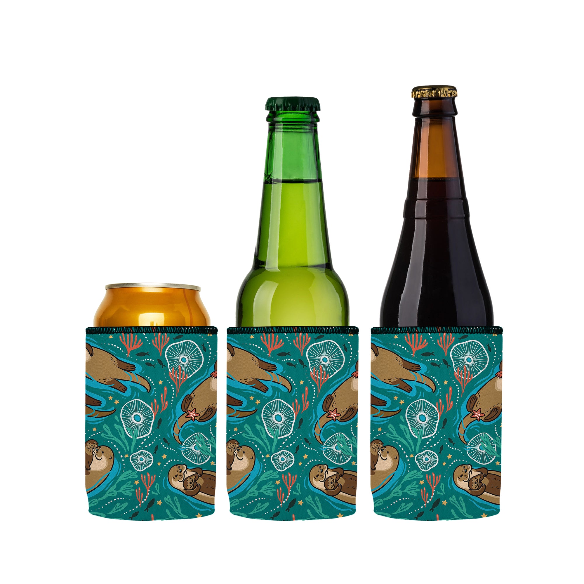 Stubbyz Sea Otters Chillin Stubby Cooler 3-Pack