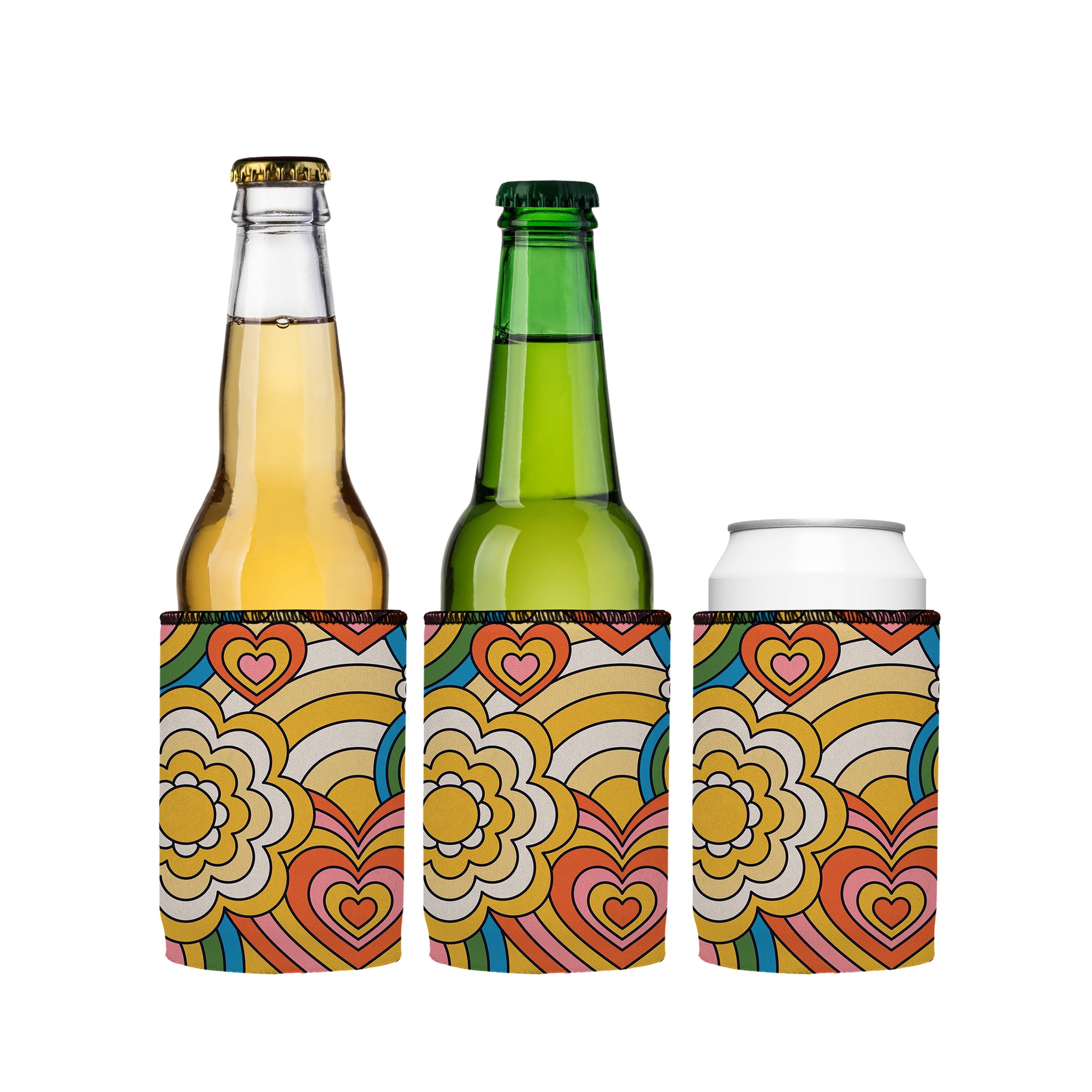 Stubbyz 60s Hearts Stubby Cooler 3-Pack
