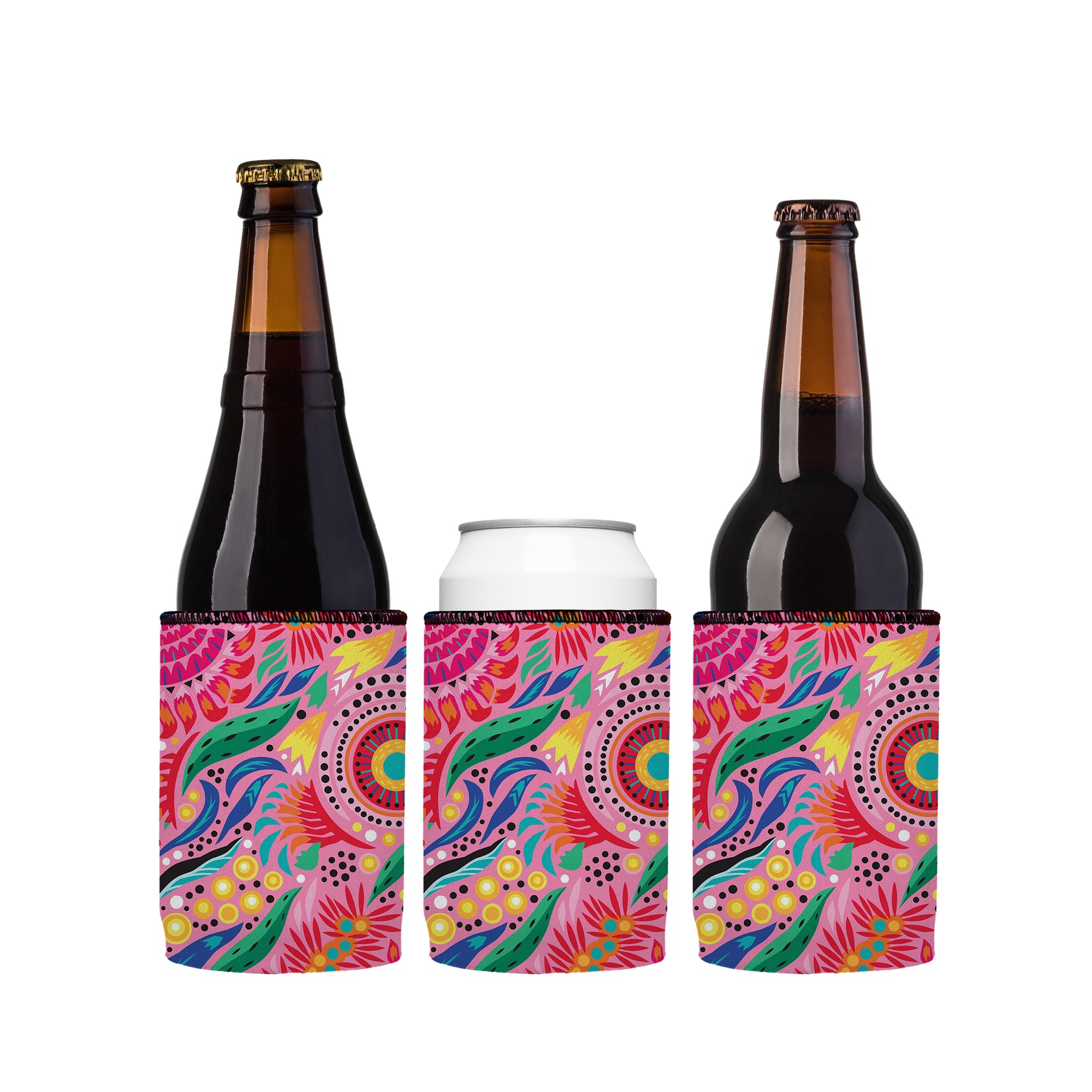 Stubbyz Australian Flowers Stubby Cooler 3-Pack