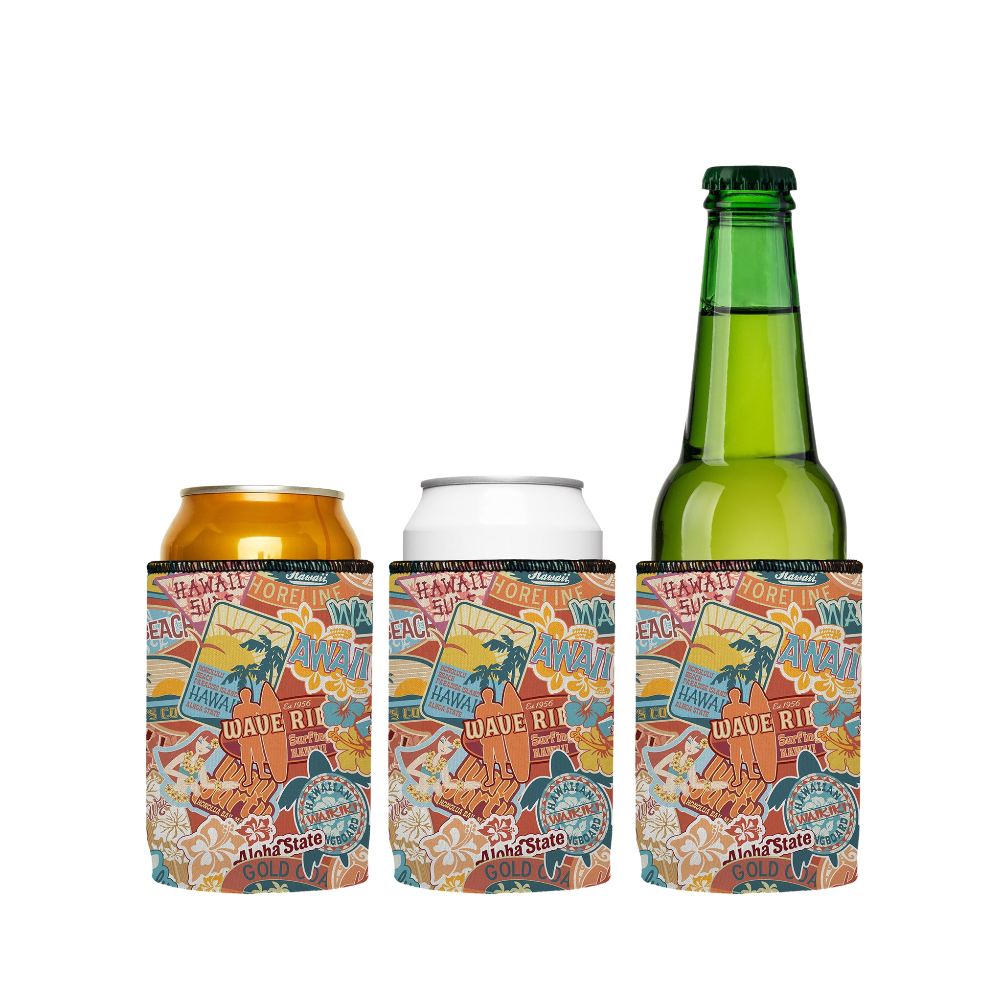 Stubbyz Hawaiian Vibes Stubby Cooler 3-Pack