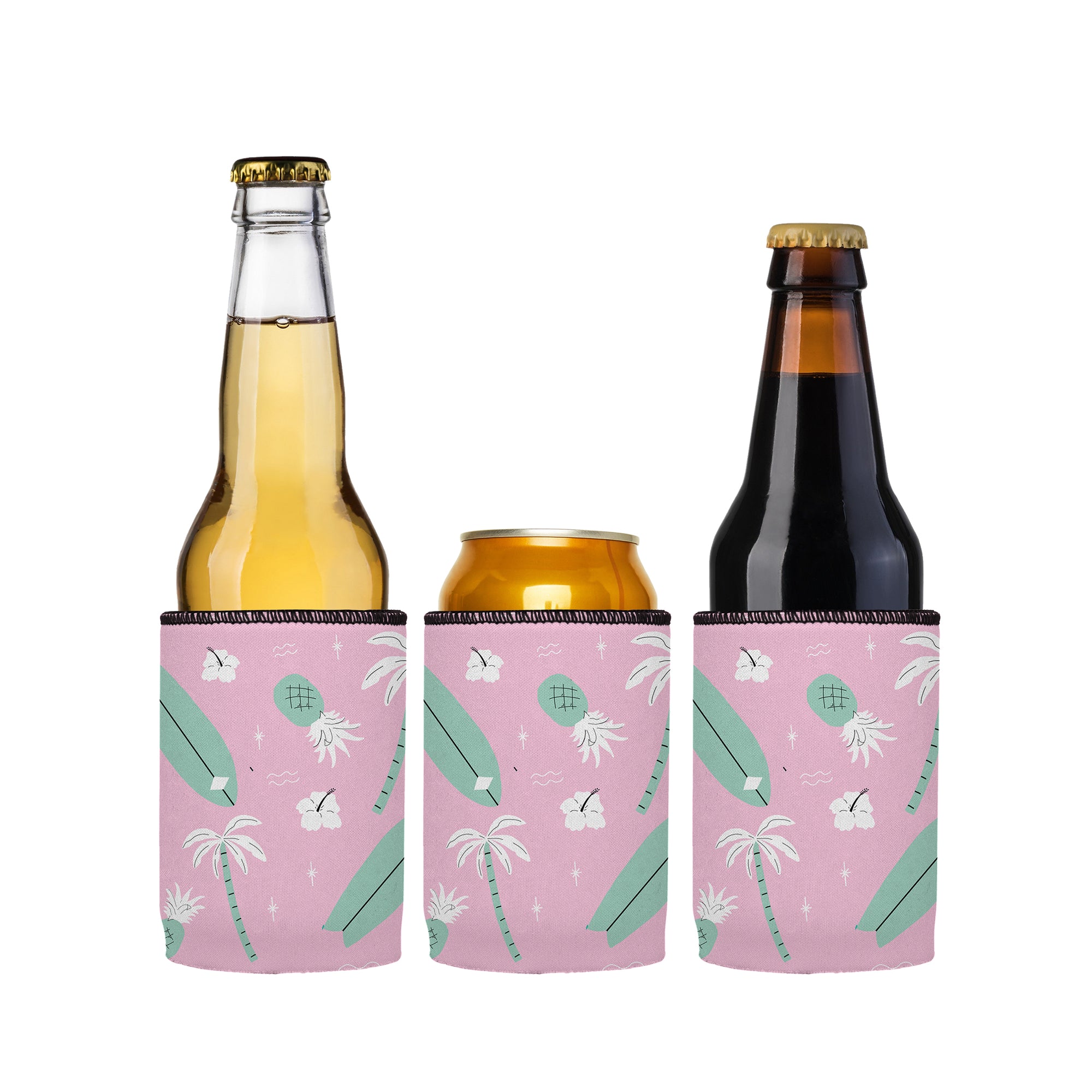 Stubbyz Pink Surf’s Up Stubby Cooler 3-Pack