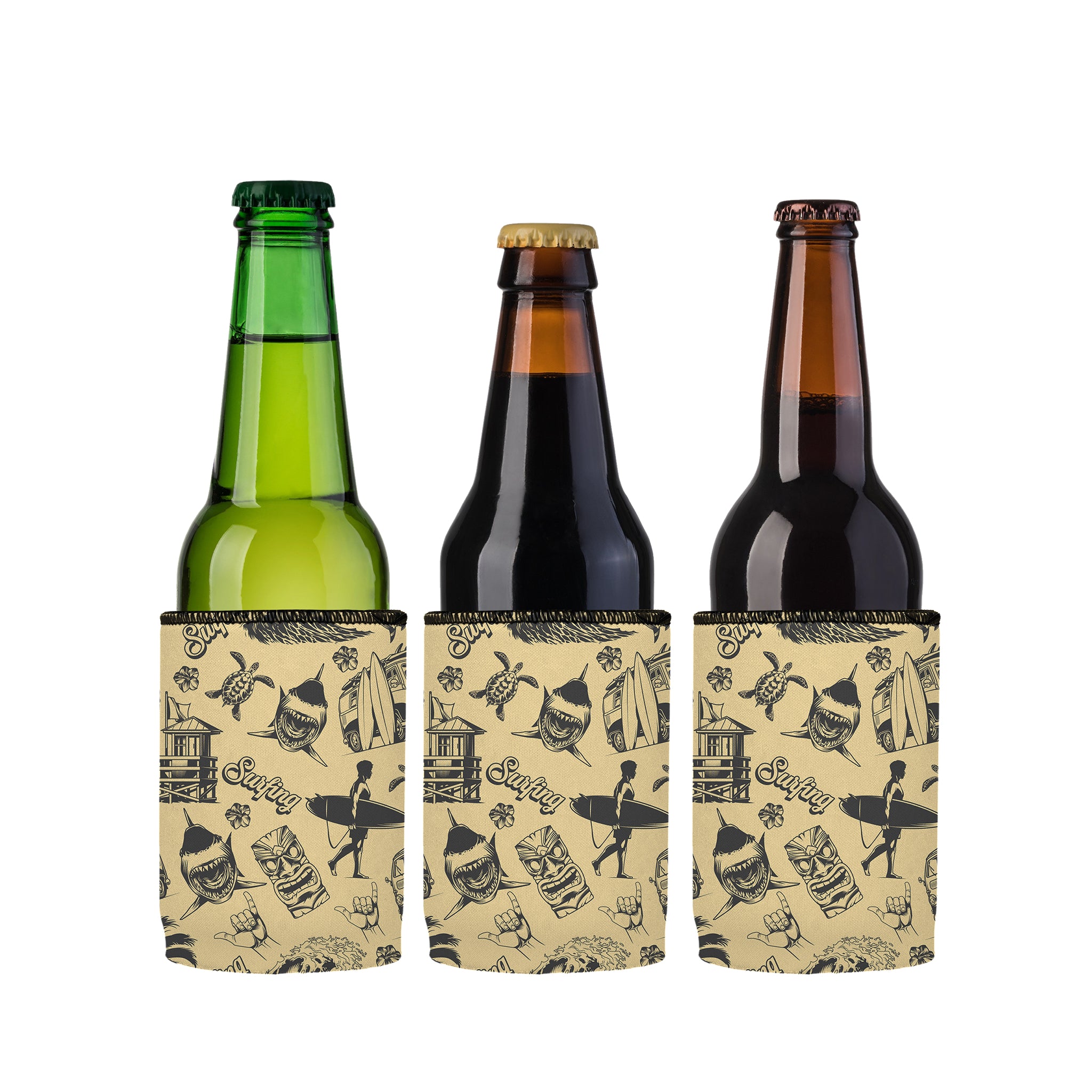 Stubbyz Retro Surf Stubby Cooler 3-Pack